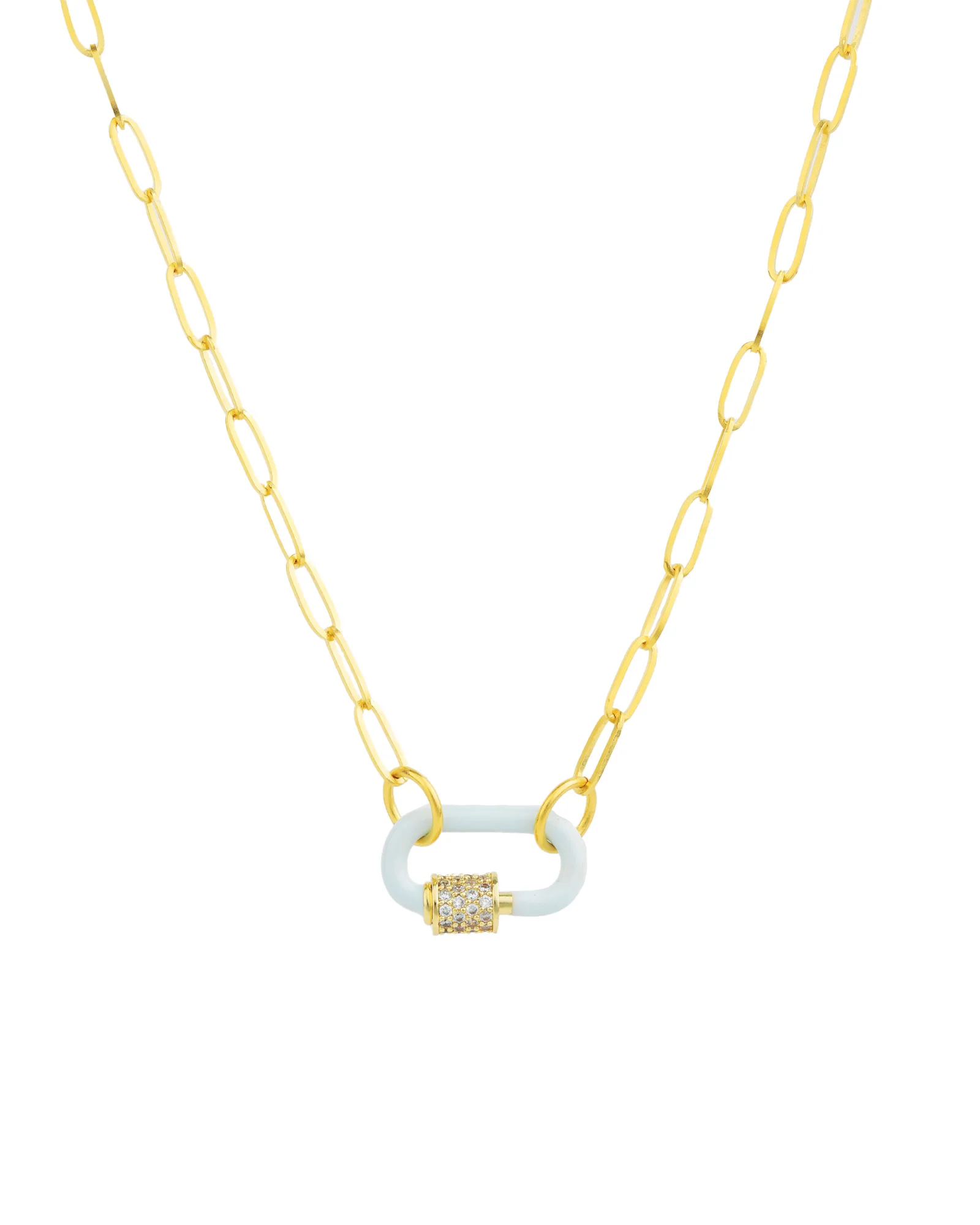 Carabiner Crystal Necklace