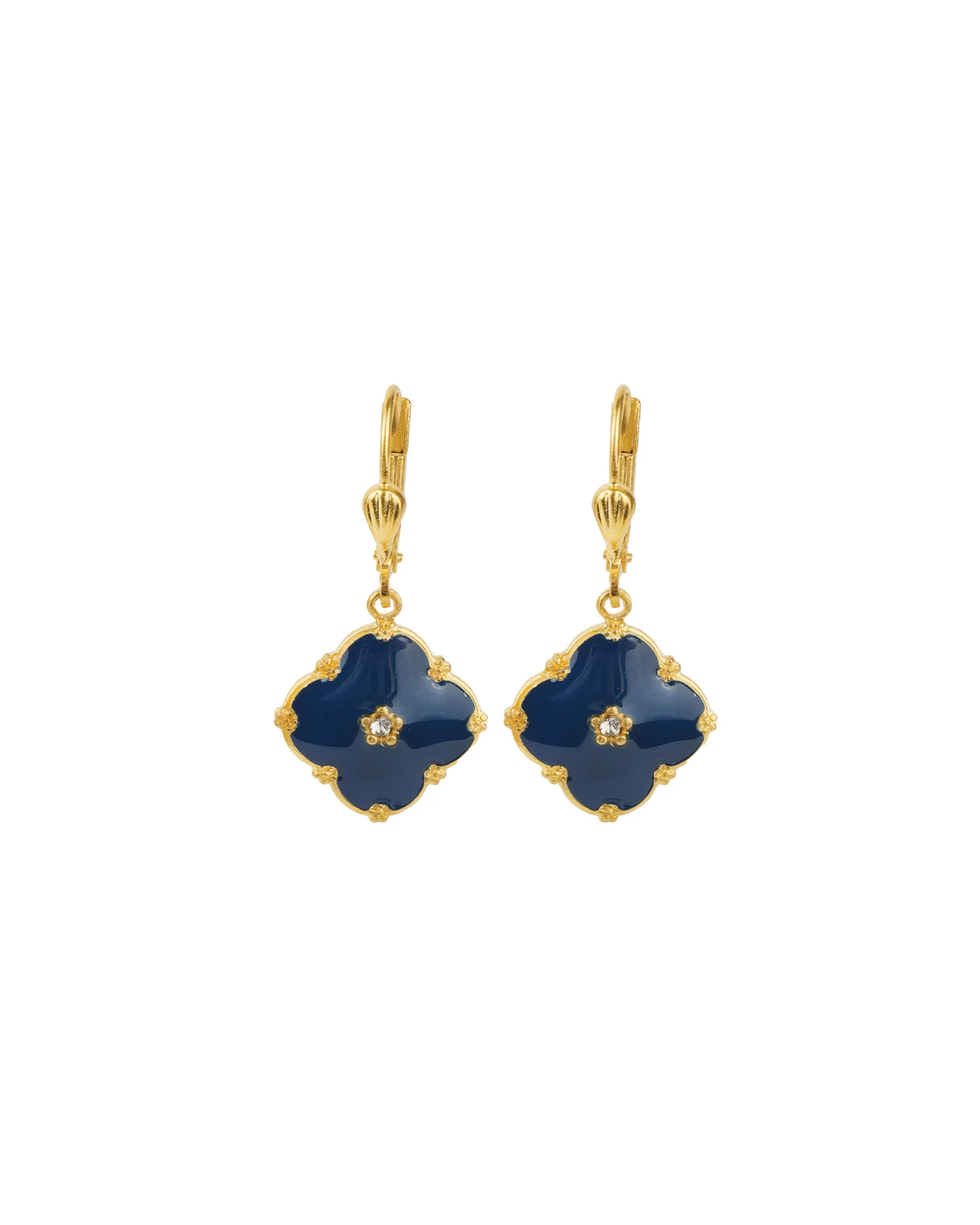 Clover Enamel Crystal Hooks