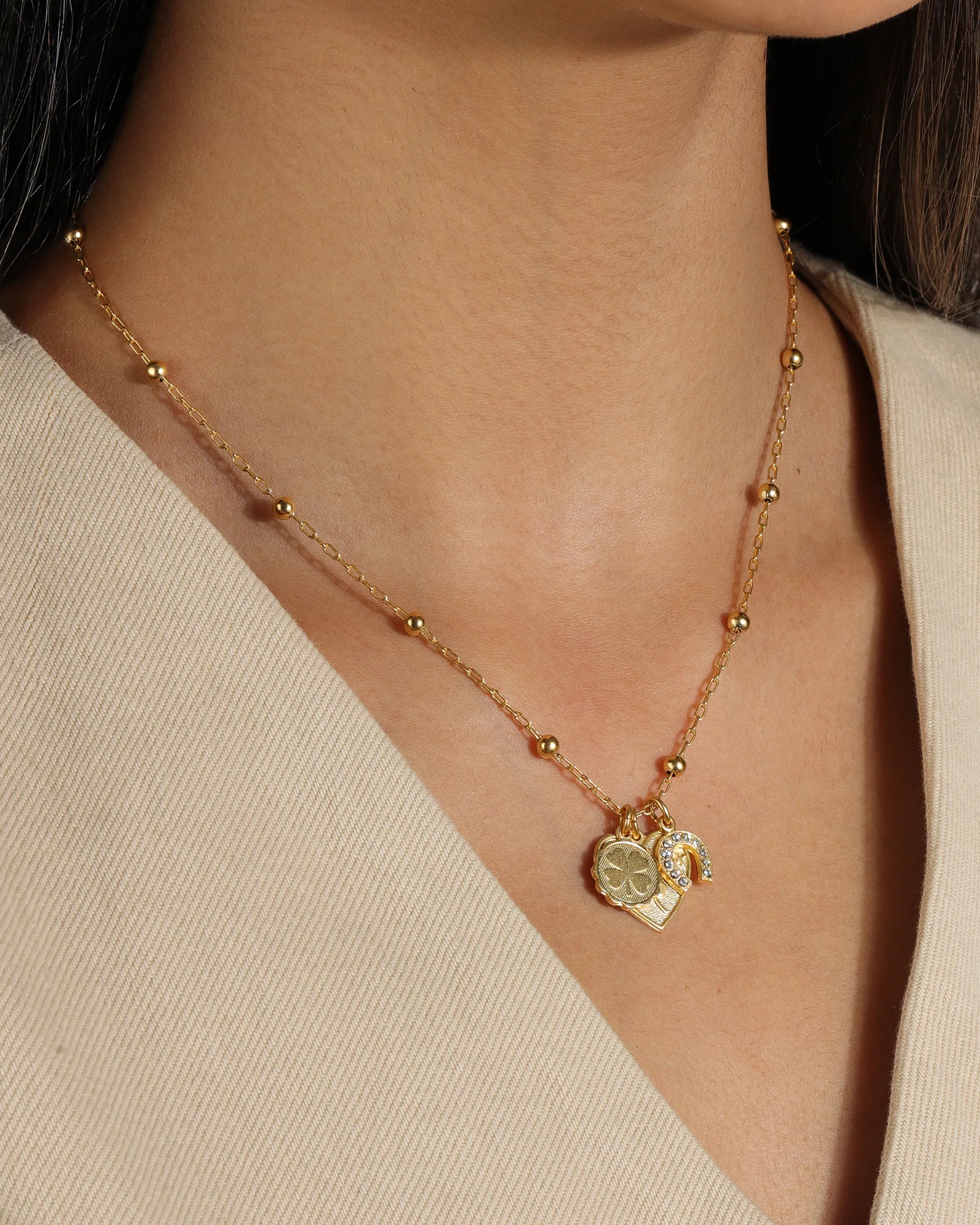 Lucky Three Charm Necklace - Image 2