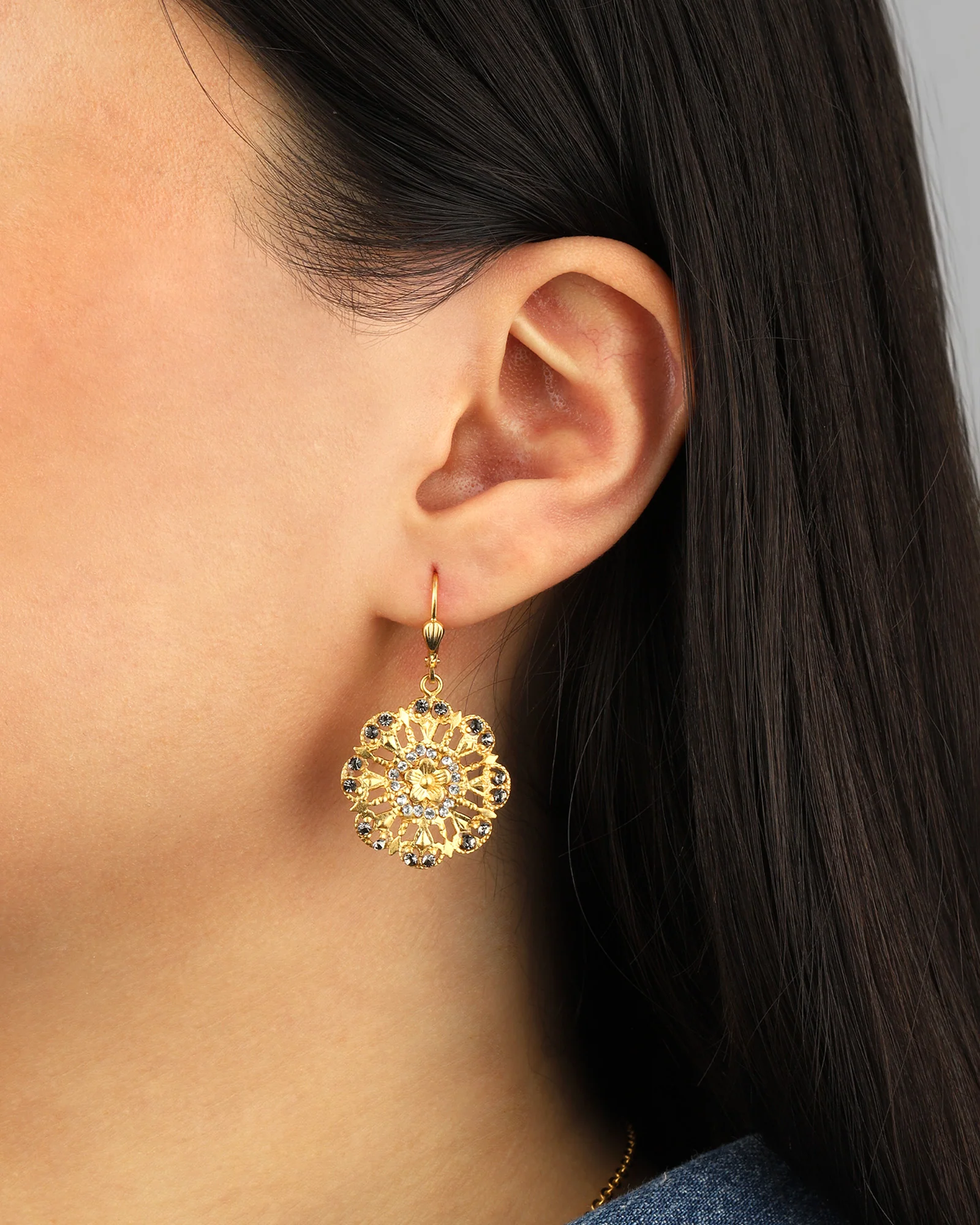Small Filigree Flower Hooks - Image 2