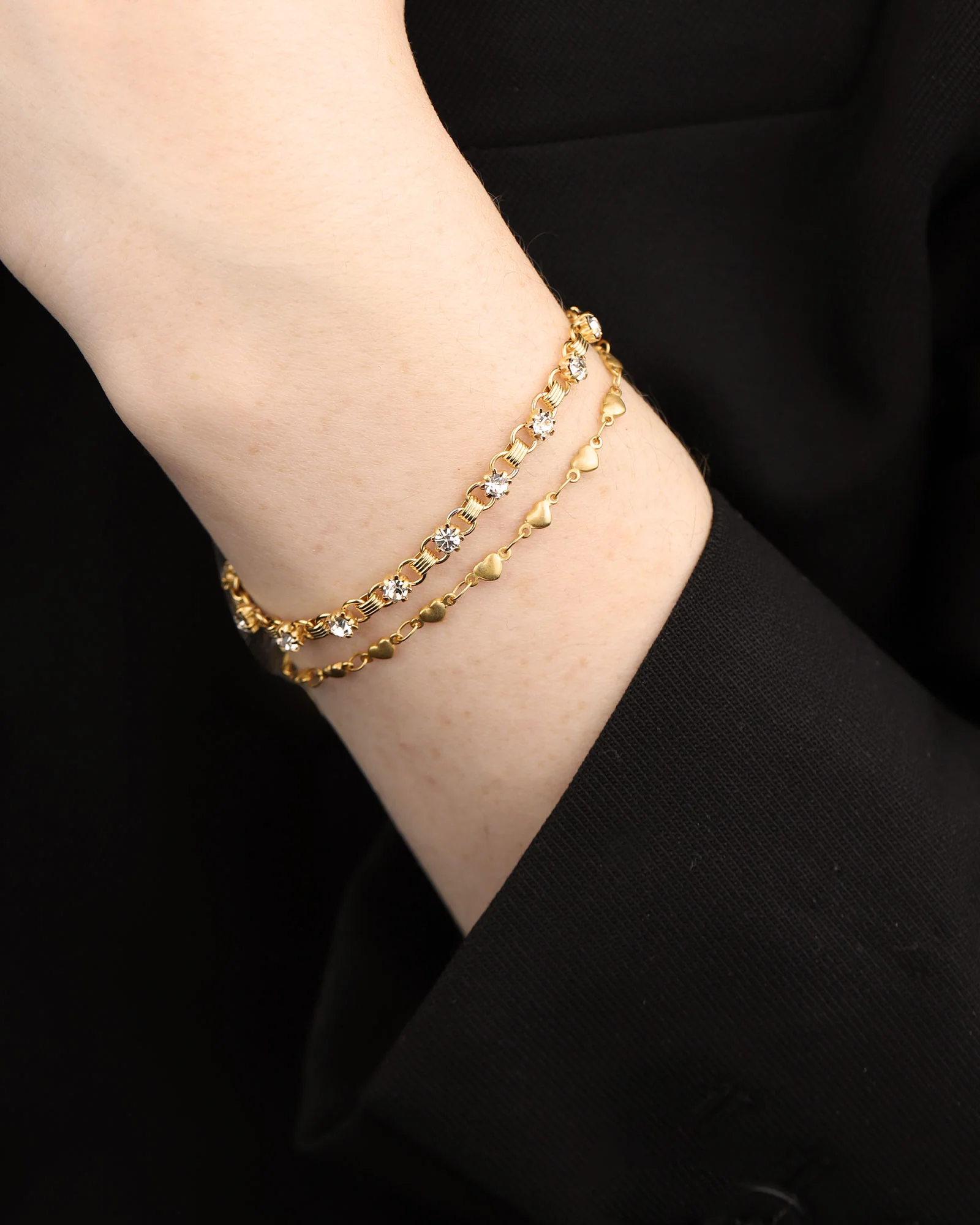 Small Link Crystal Bracelet - Image 2