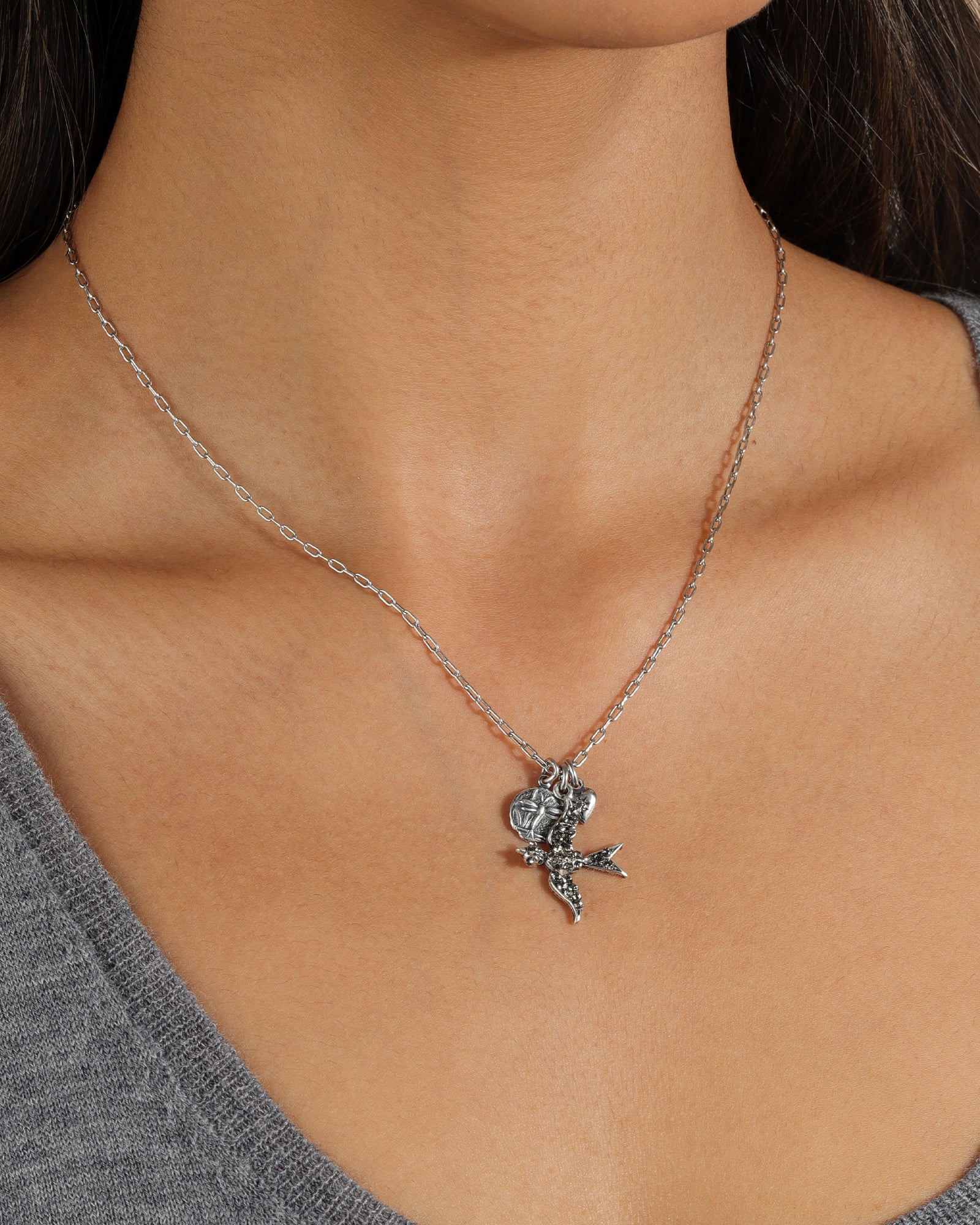 Swallow Heart Charm Necklace - Image 2
