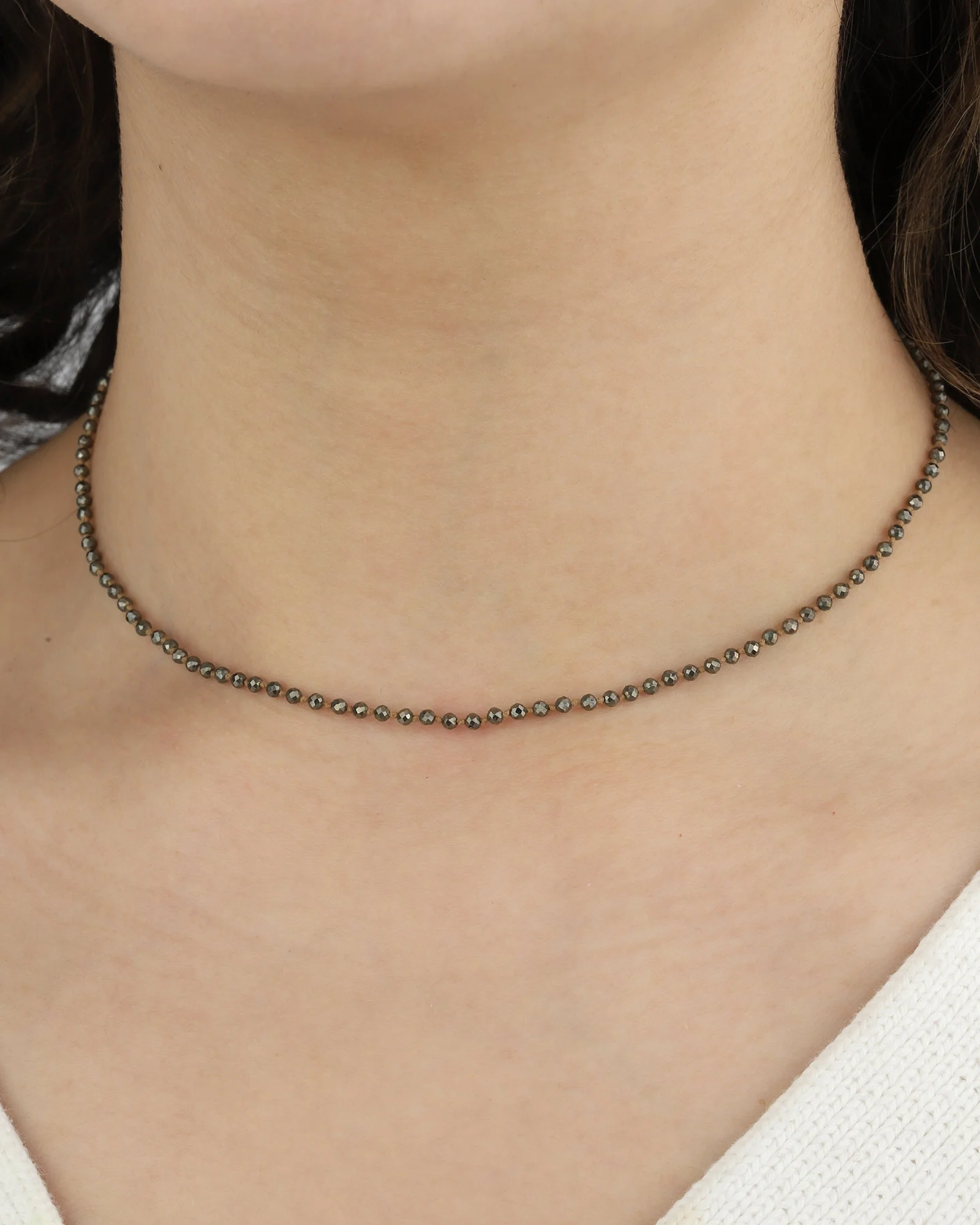 2mm Stone Necklace - Image 2
