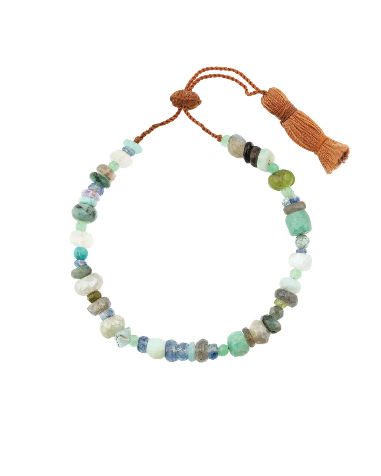 Mixed Stone Tassel Bracelet