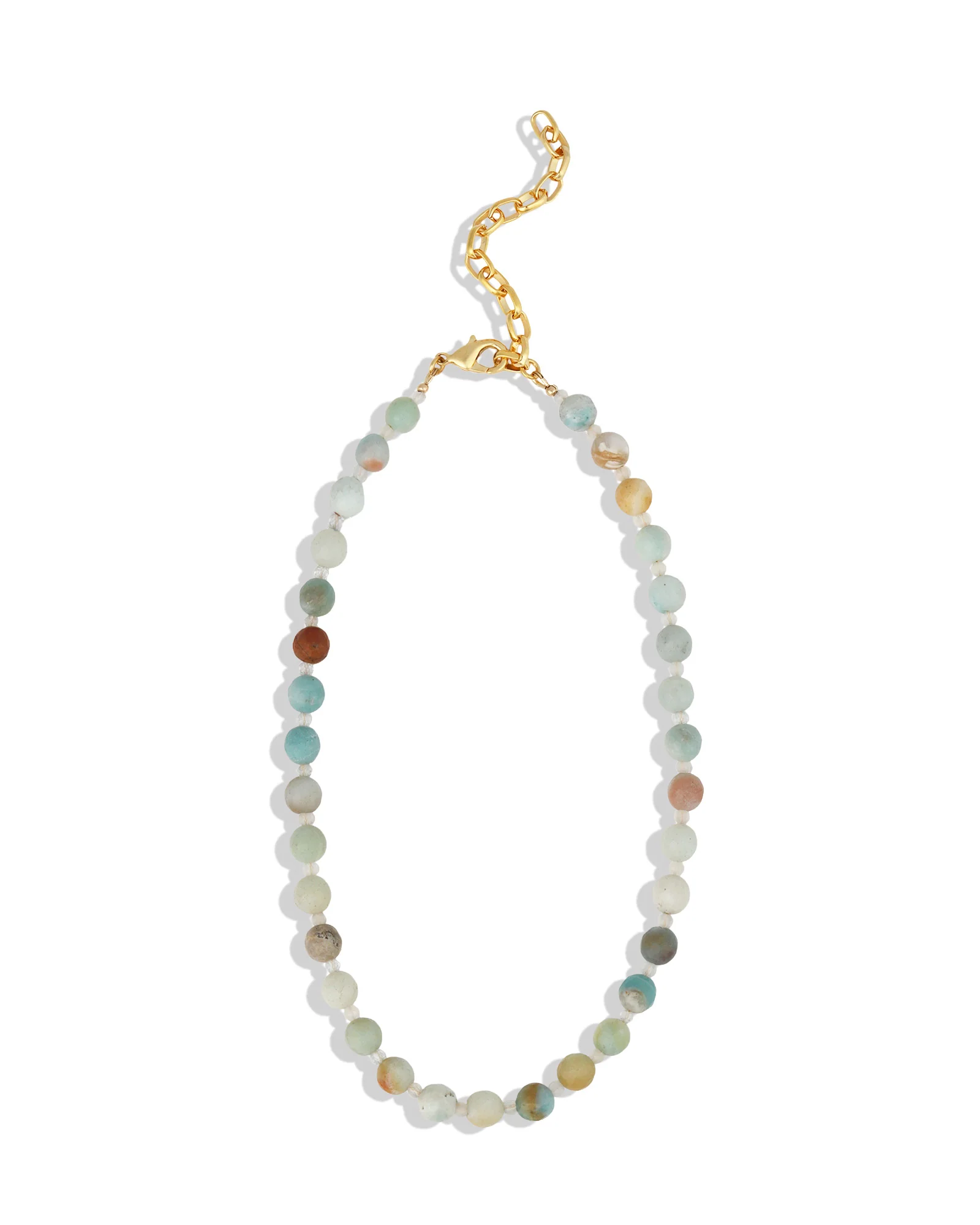 Multi Amazonite Faceted Beaded Necklace | 8mm - Image 3