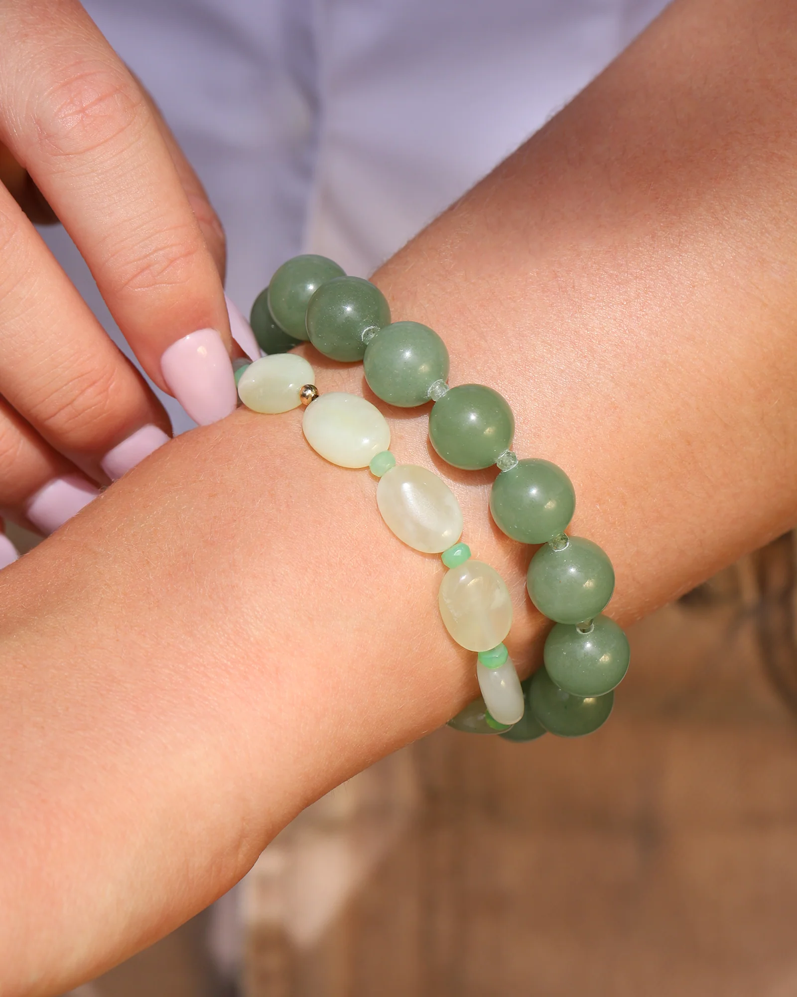 Green Aventurine Beaded Bracelet | 12mm - Image 2