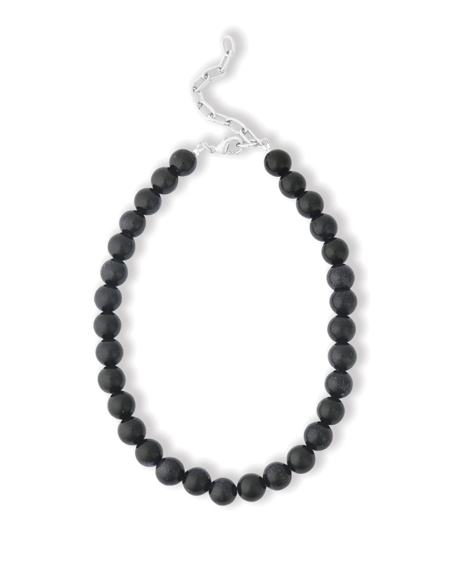 Blue Goldstone Chunky Beaded Necklace | 12mm - Image 3