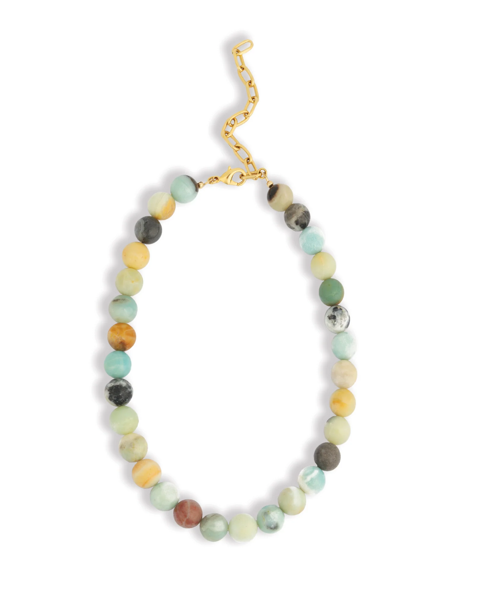 Multi Amazonite Chunky Beaded Necklace | 12mm - Image 3