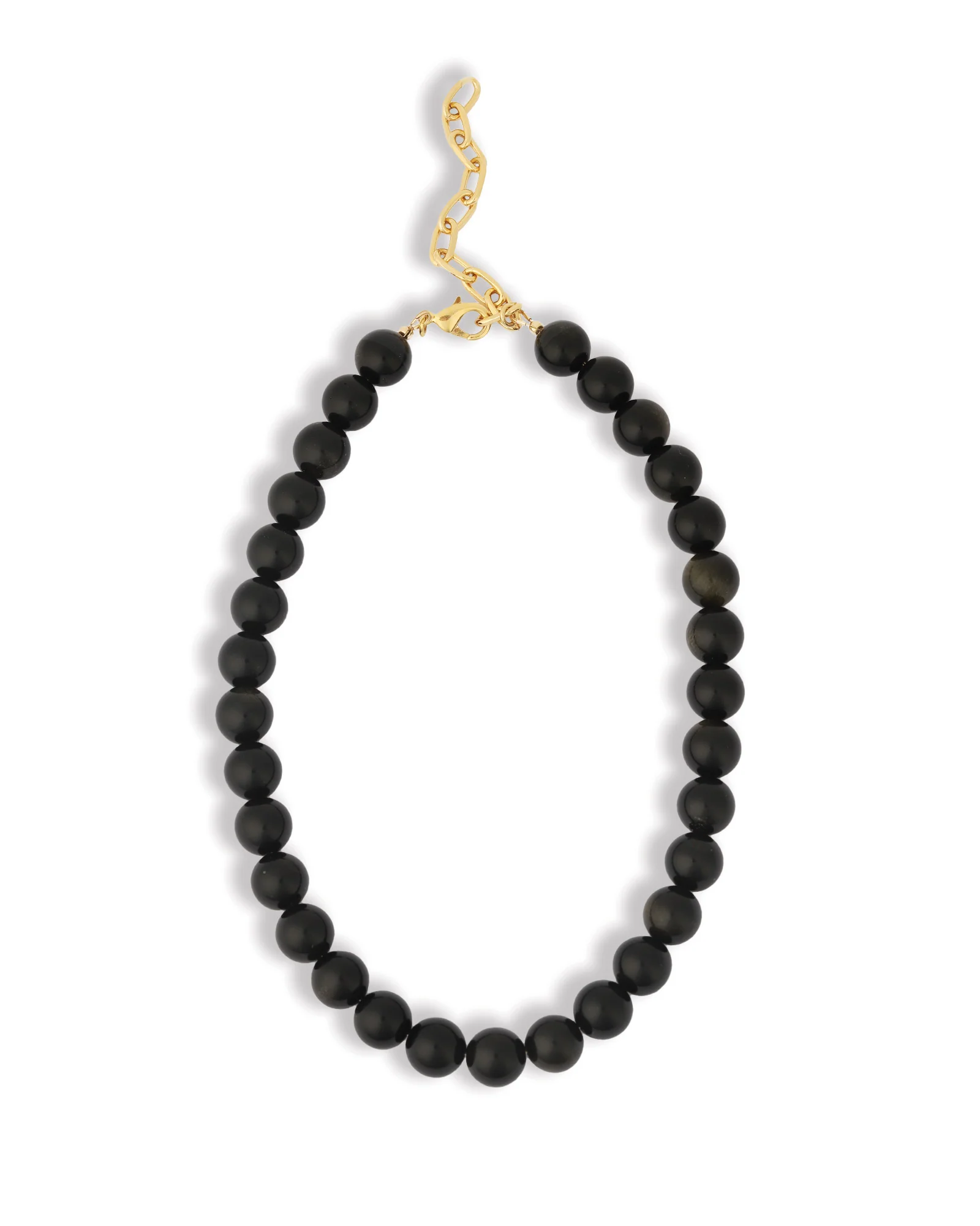 Golden Obsidian Chunky Beaded Necklace | 12mm - Image 3