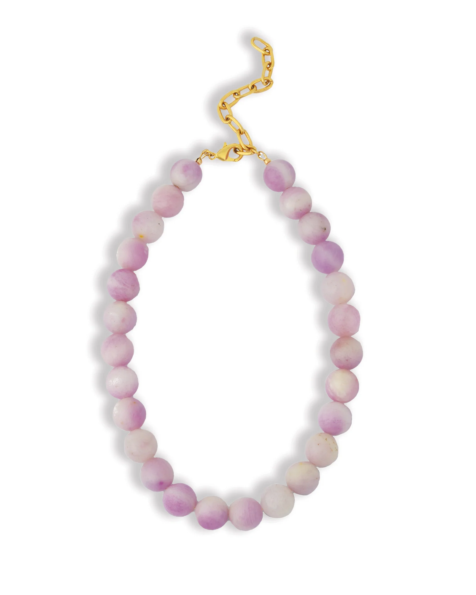 Purple Jade Chunky Beaded Necklace | 14mm - Image 3