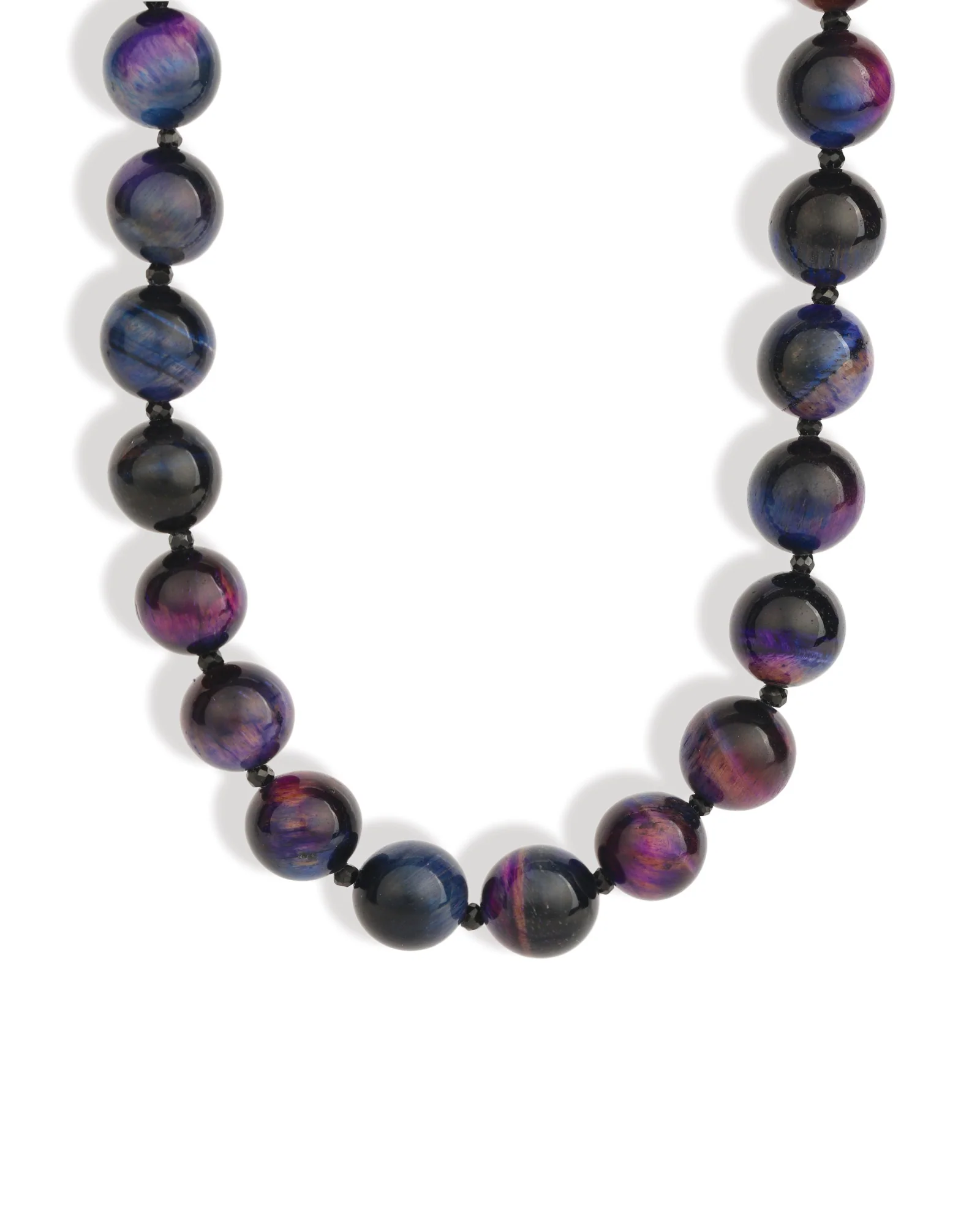 Galaxy Tiger Eye Chunky Beaded Necklace | 12mm