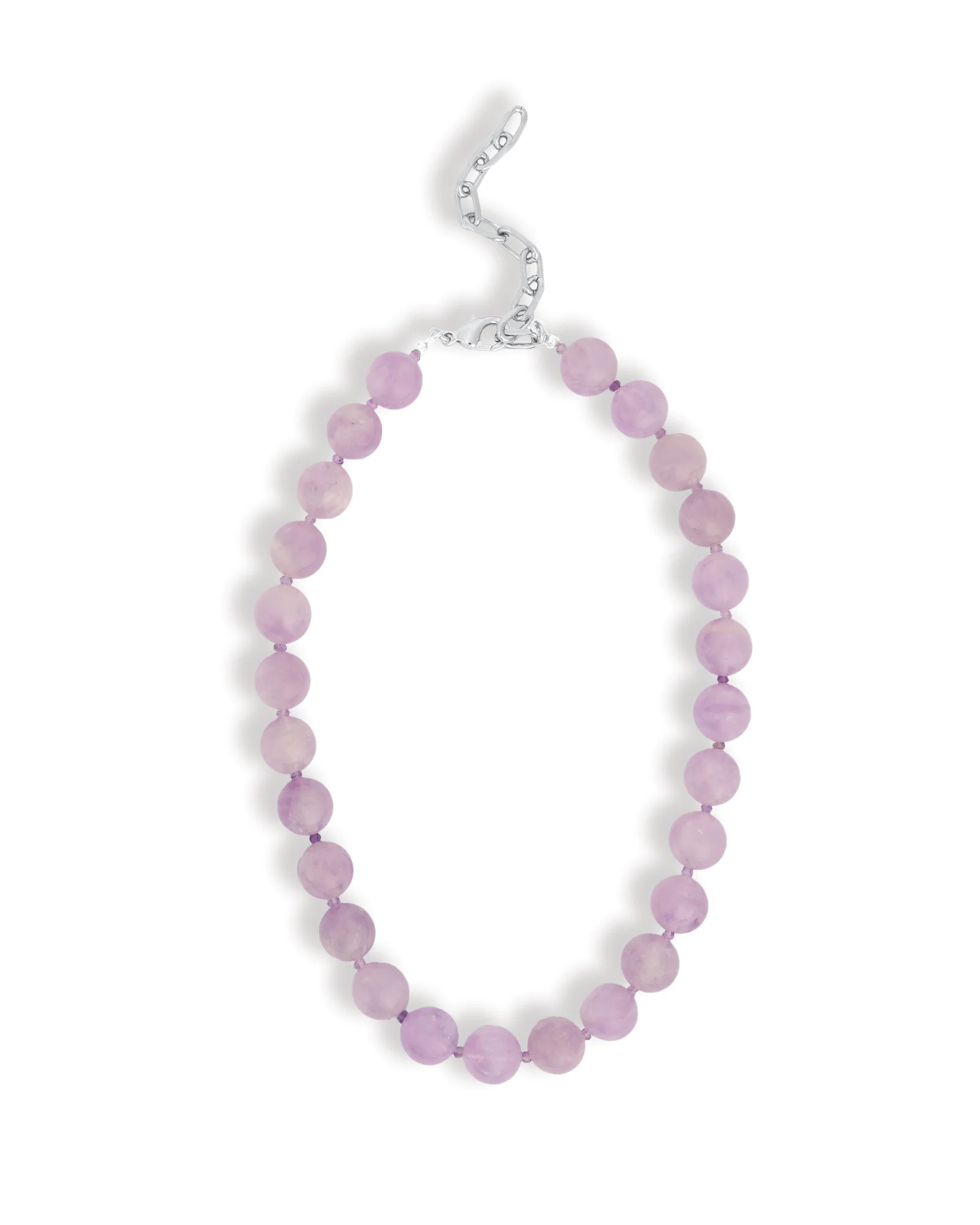 Light Amethyst Chunky Beaded Necklace | 12mm - Image 3