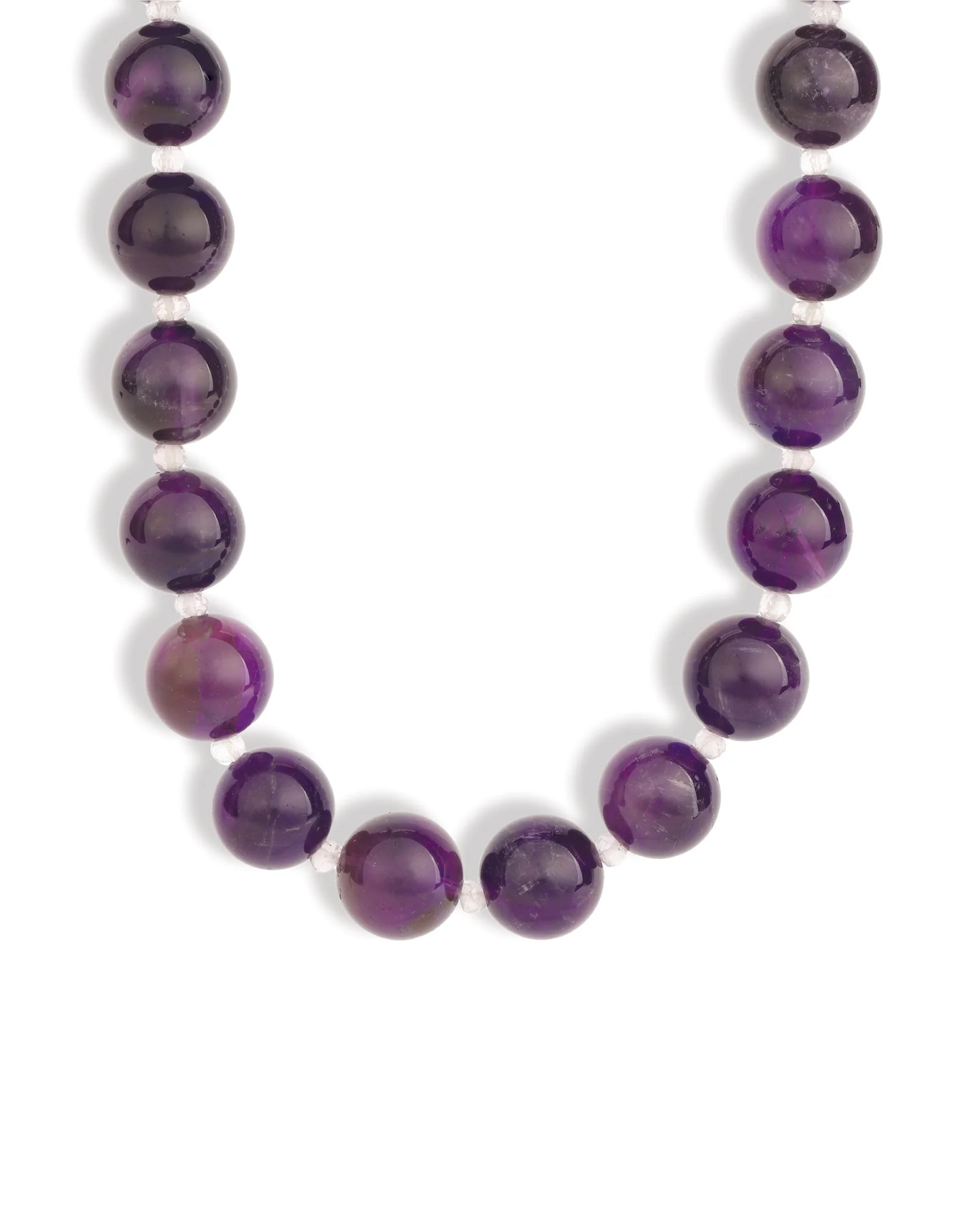 Amethyst Chunky Beaded Necklace | 14mm