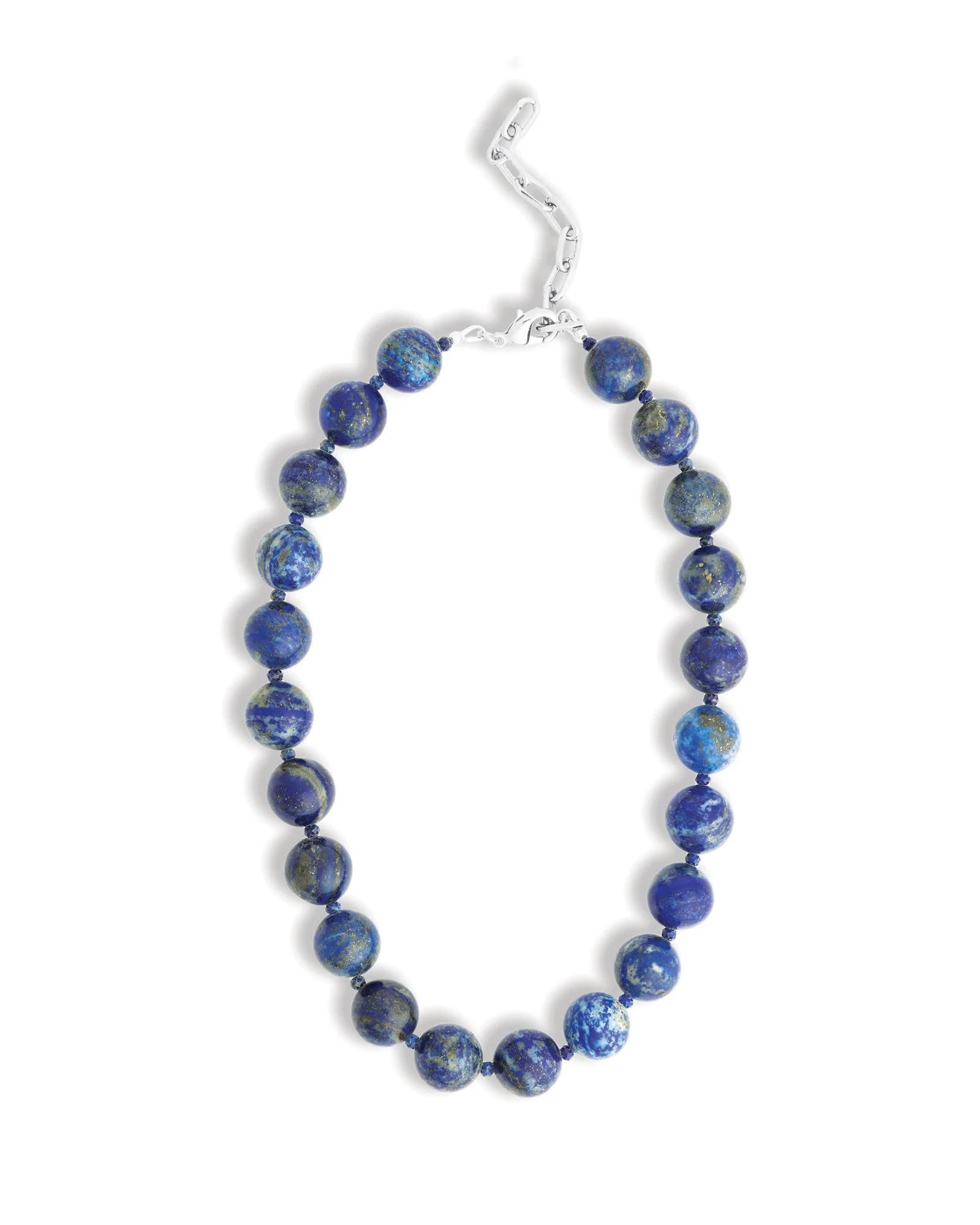 Lapis Chunky Beaded Necklace | 14mm - Image 3
