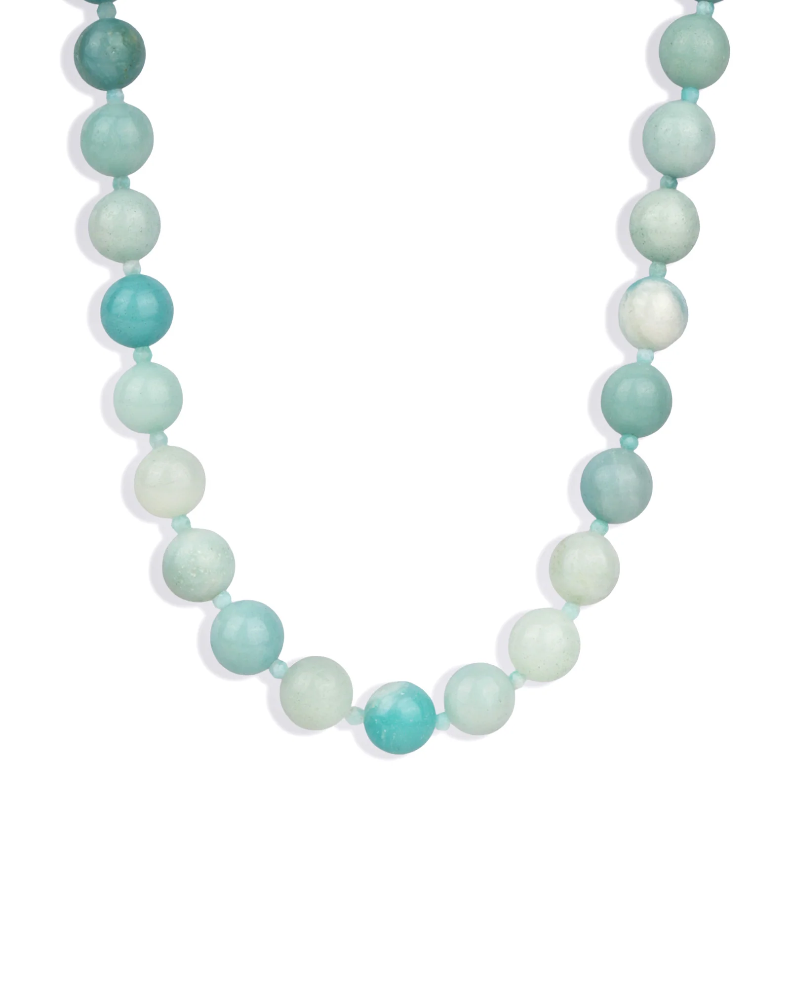 Blue Amazonite Beaded Necklace | 10mm