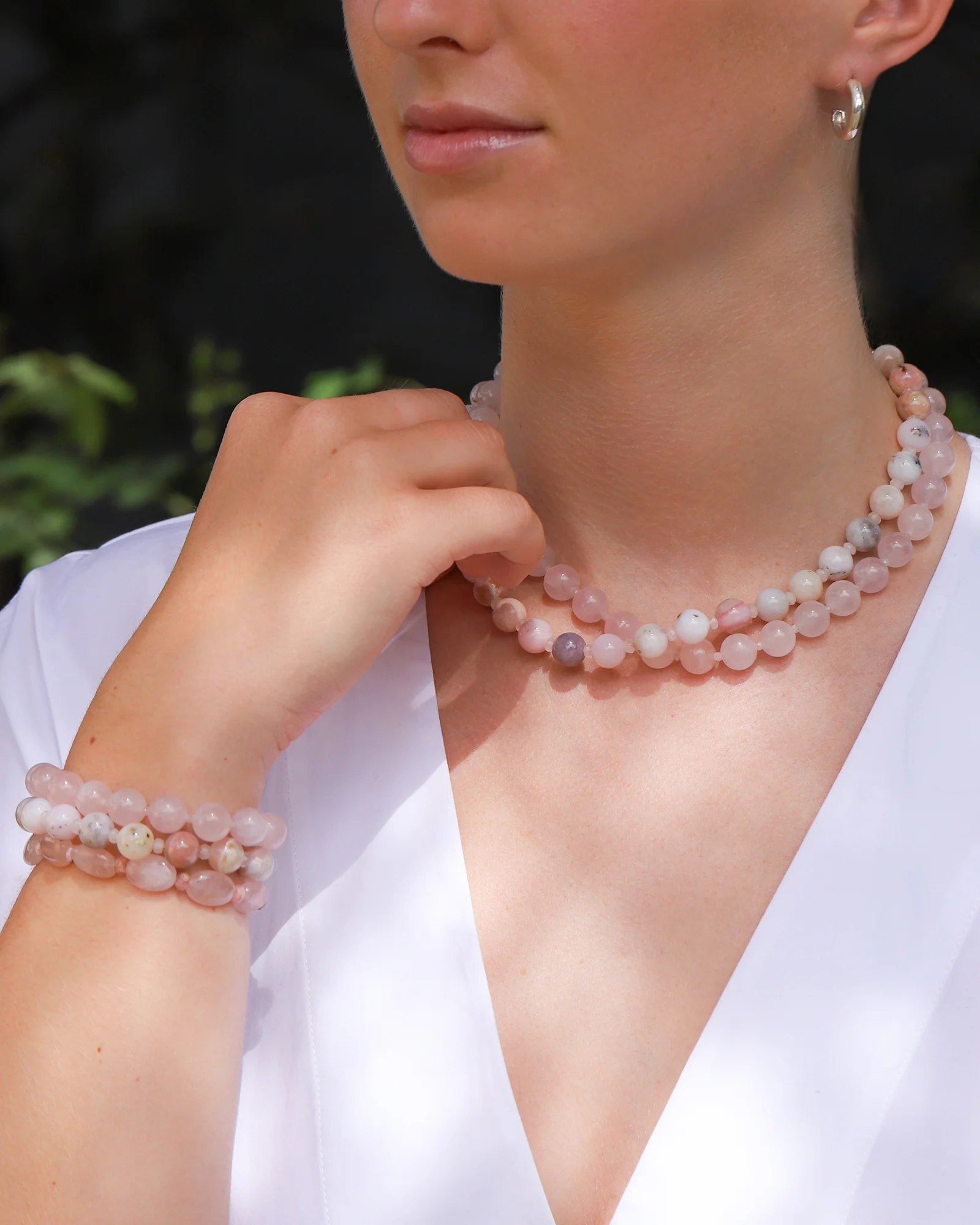 Peruvian Opal Beaded Necklace | 10mm - Image 2