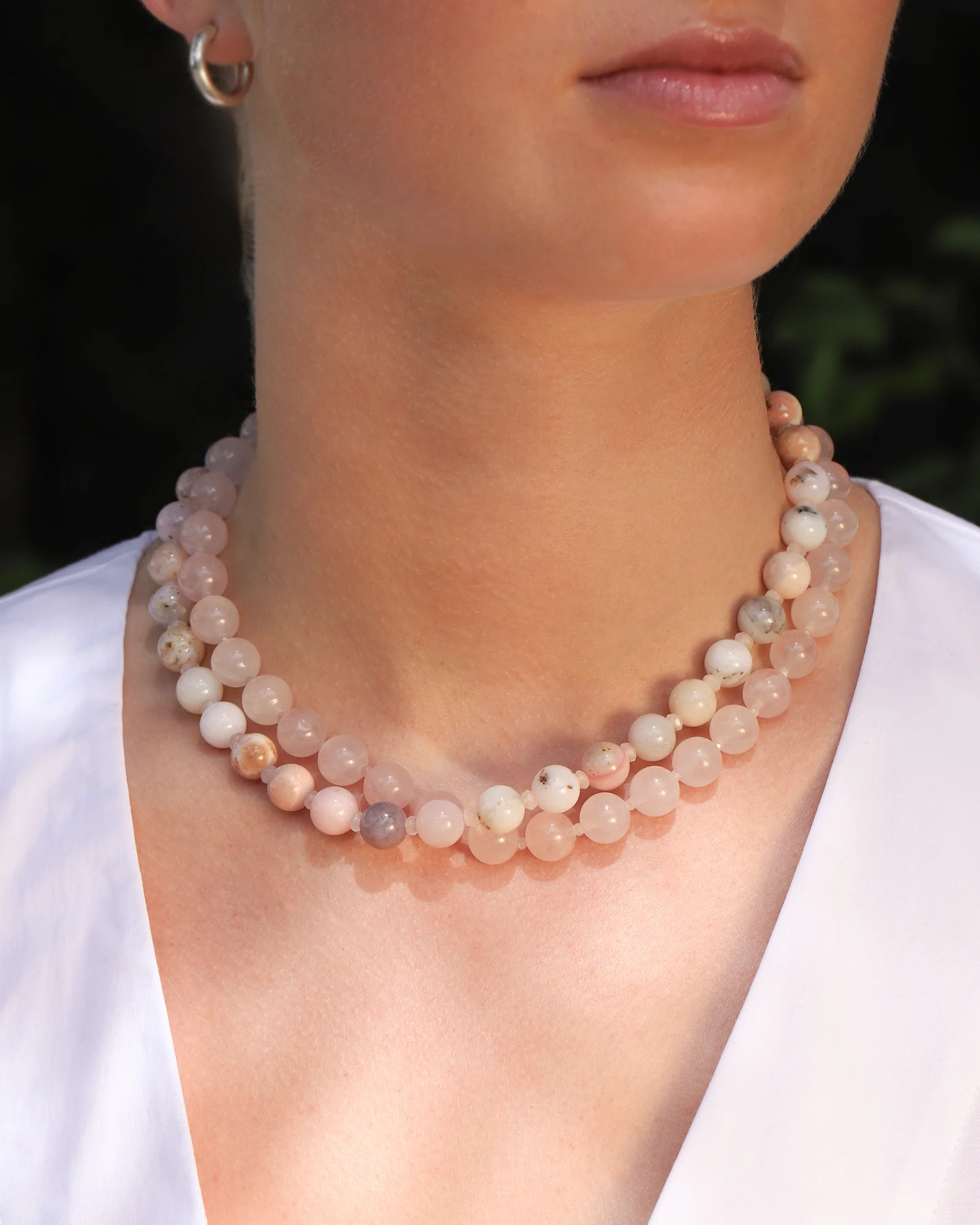 Peruvian Opal Beaded Necklace | 10mm - Image 4