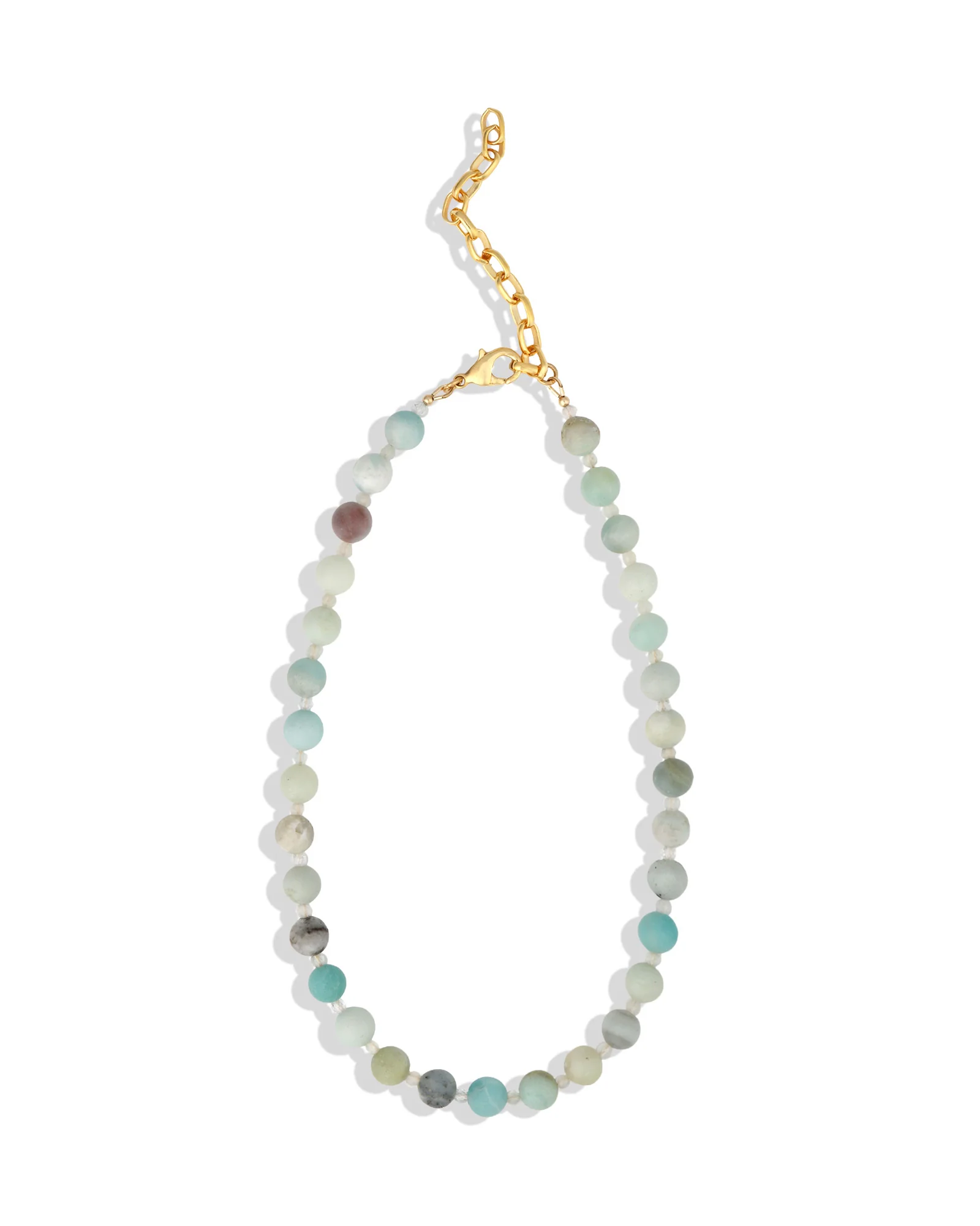 Multi Amazonite Beaded Necklace | 8mm - Image 3
