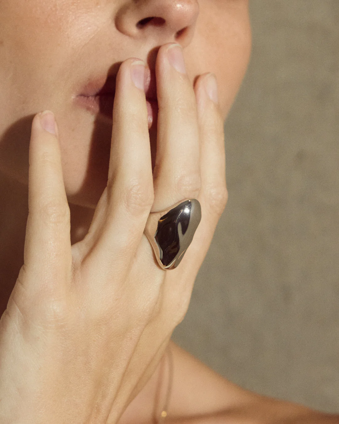 Liquid Metal Statement Ring - Image 2