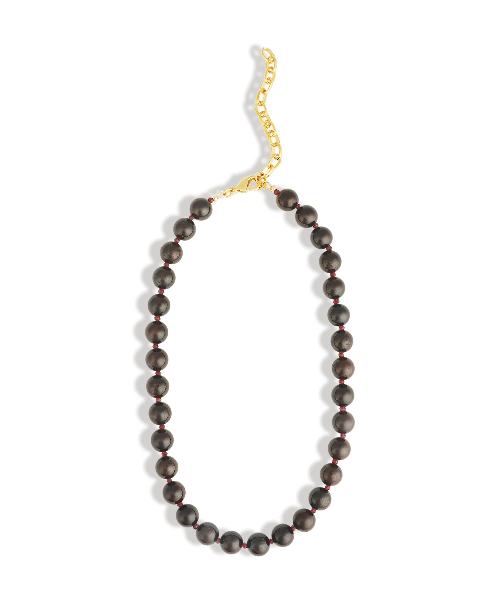 Red Garnet Beaded Necklace | 10mm - Image 3