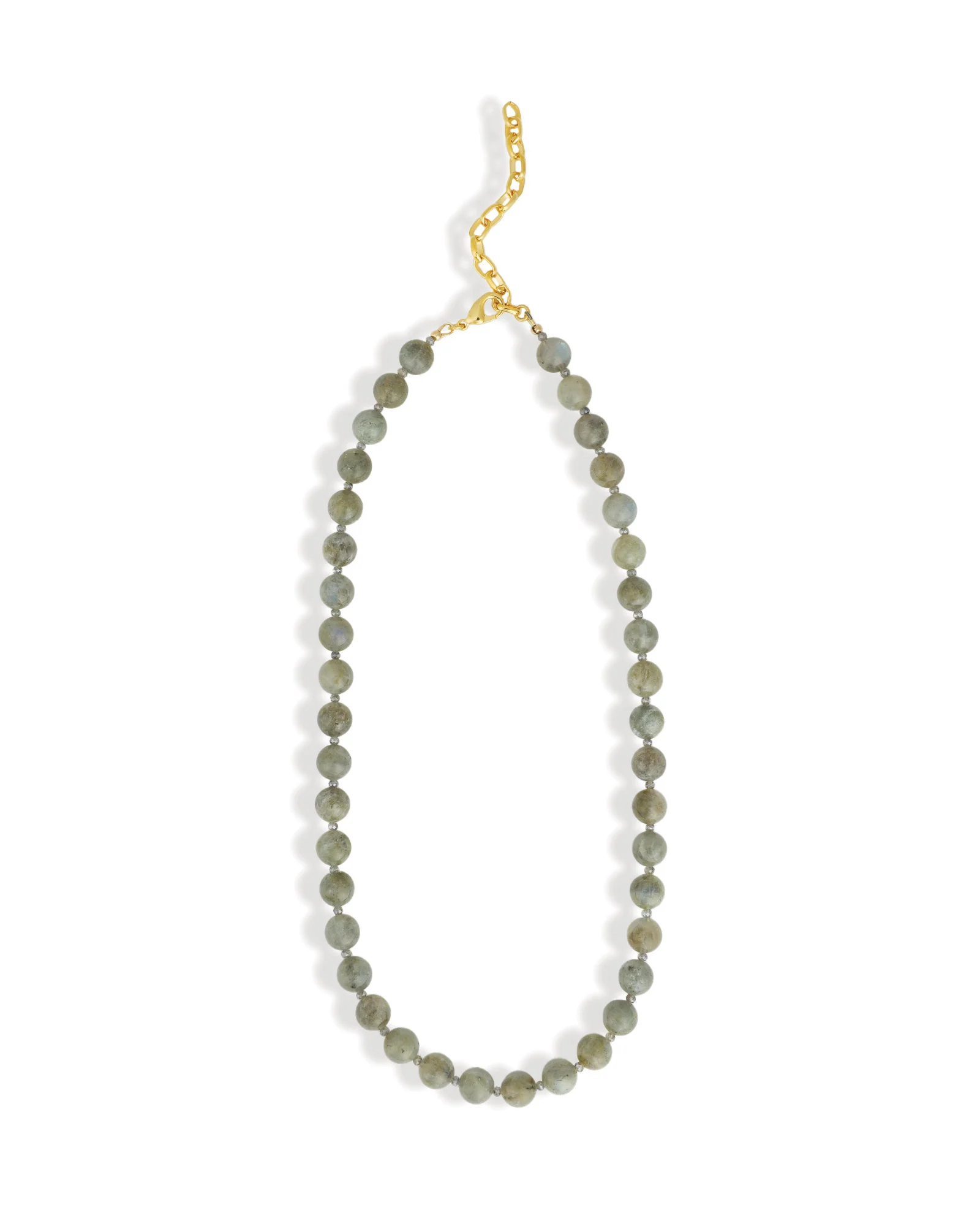 Labradorite Long Beaded Necklace | 10mm - Image 3