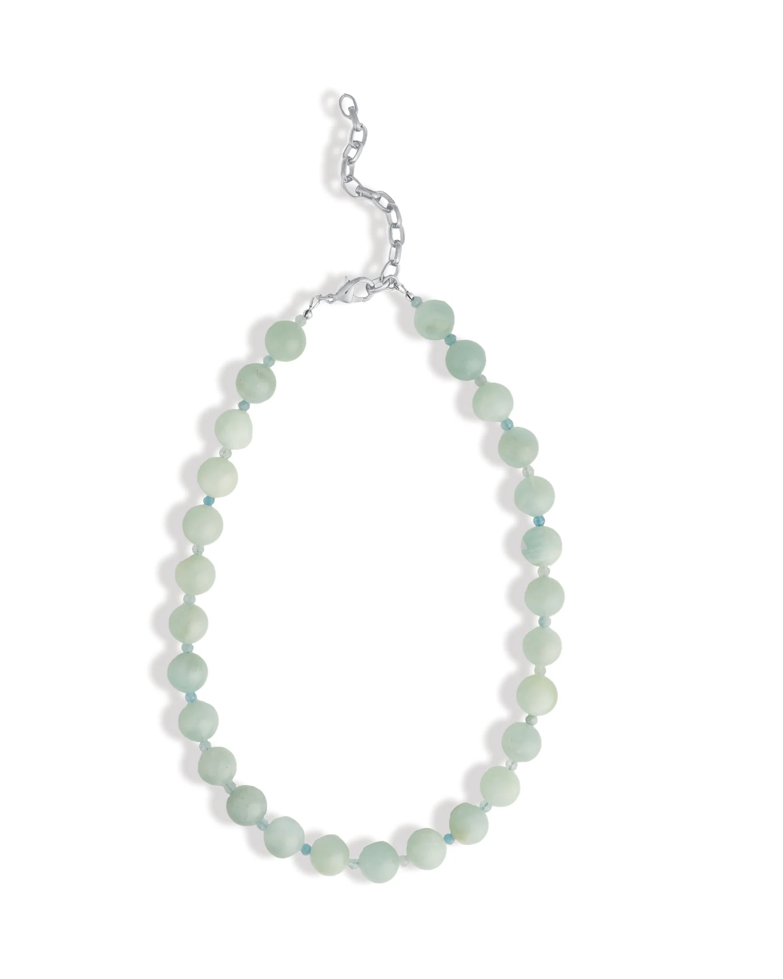 Aquamarine Beaded Necklace | 10mm - Image 3