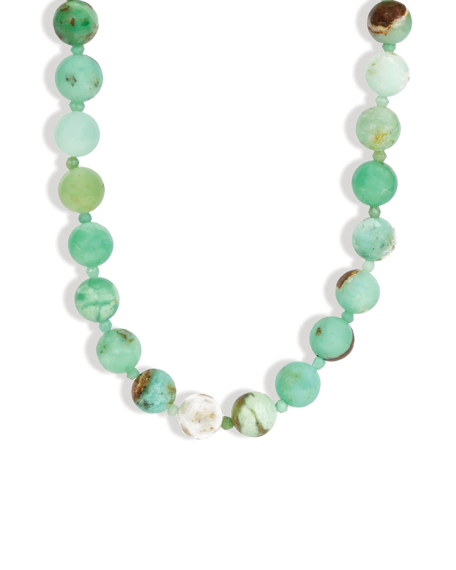 Chrysoprase Beaded Necklace | 10mm