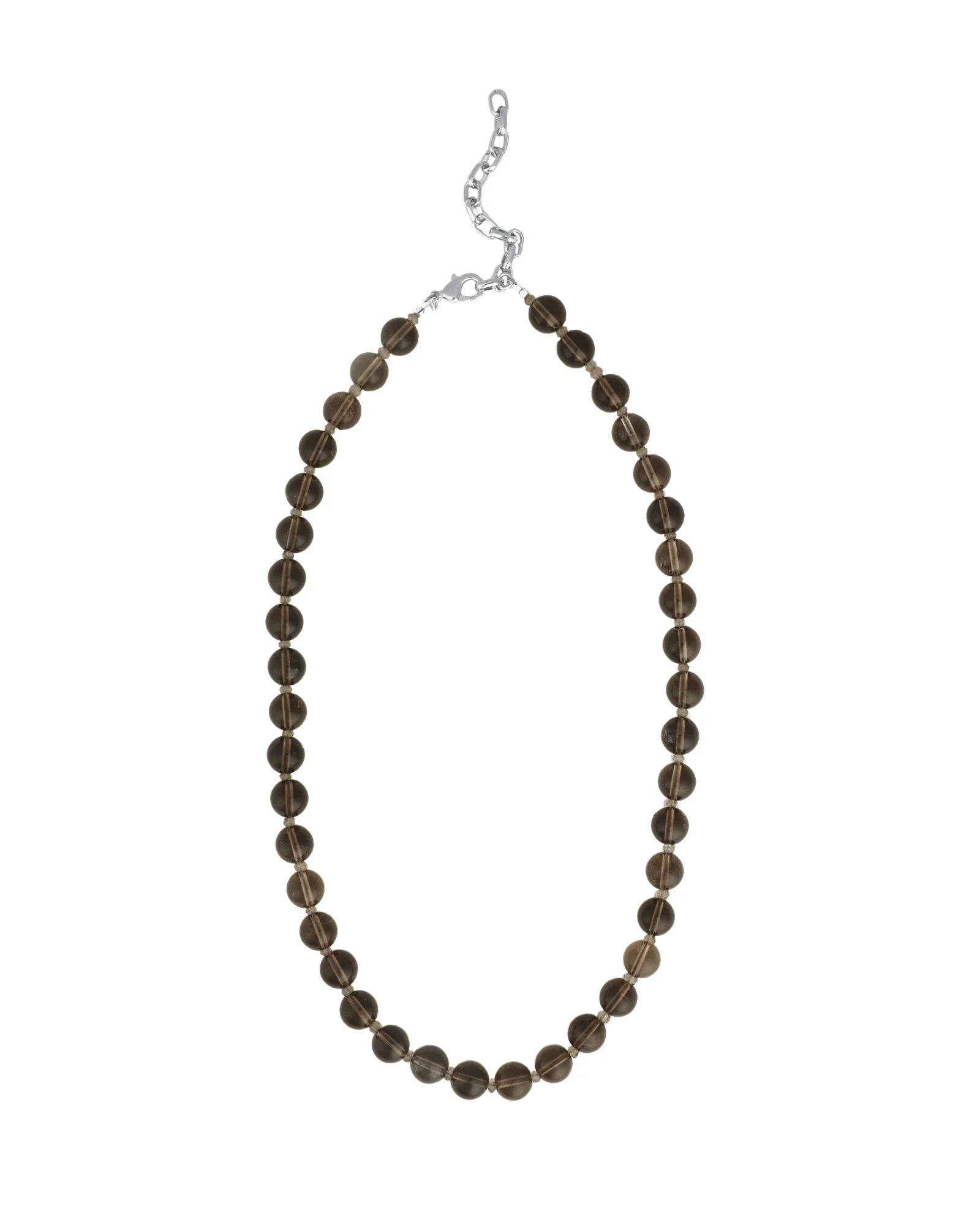 Smoky Quartz Long Beaded Necklace | 10mm - Image 3