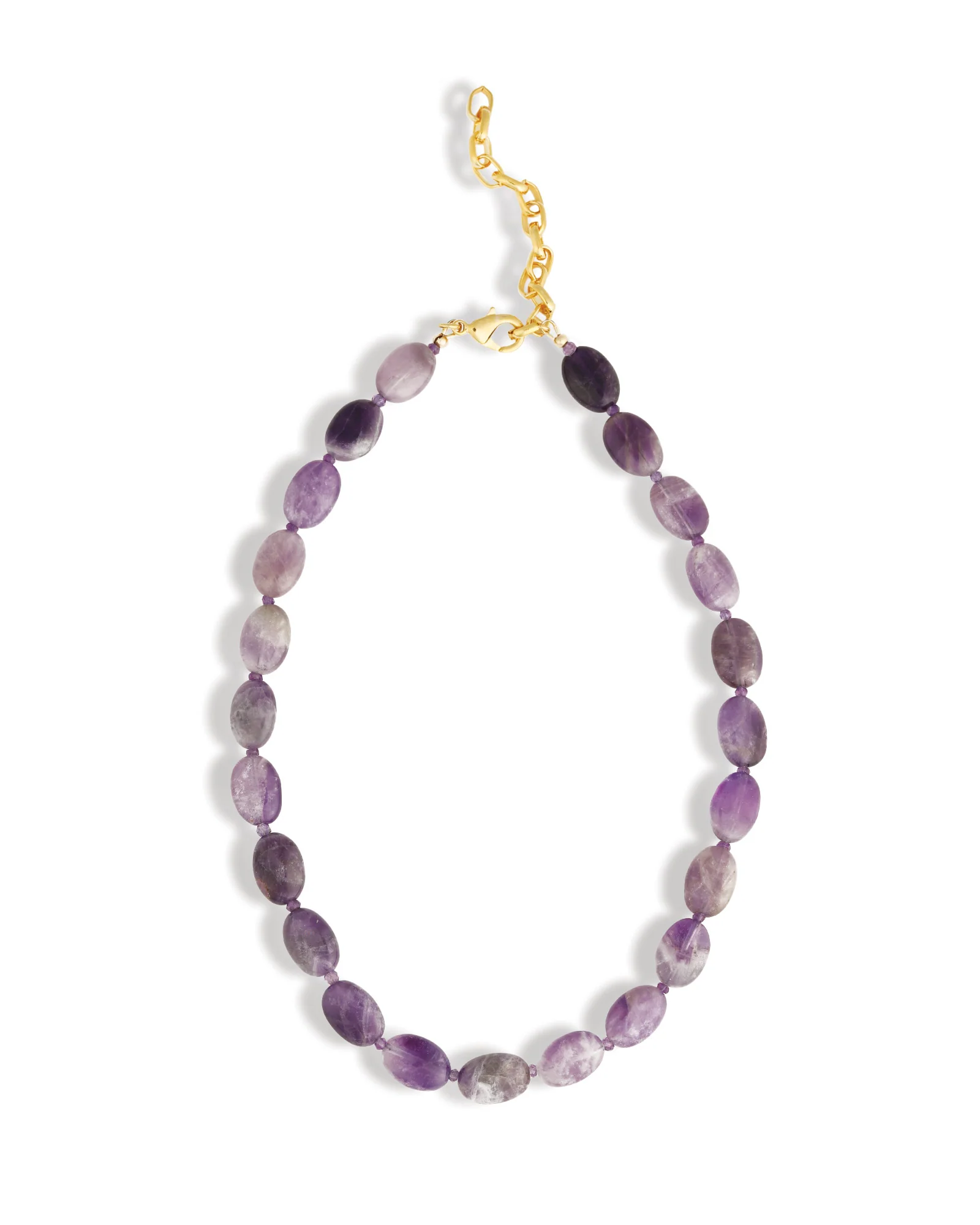 Amethyst Oval Beaded Necklace - Image 3