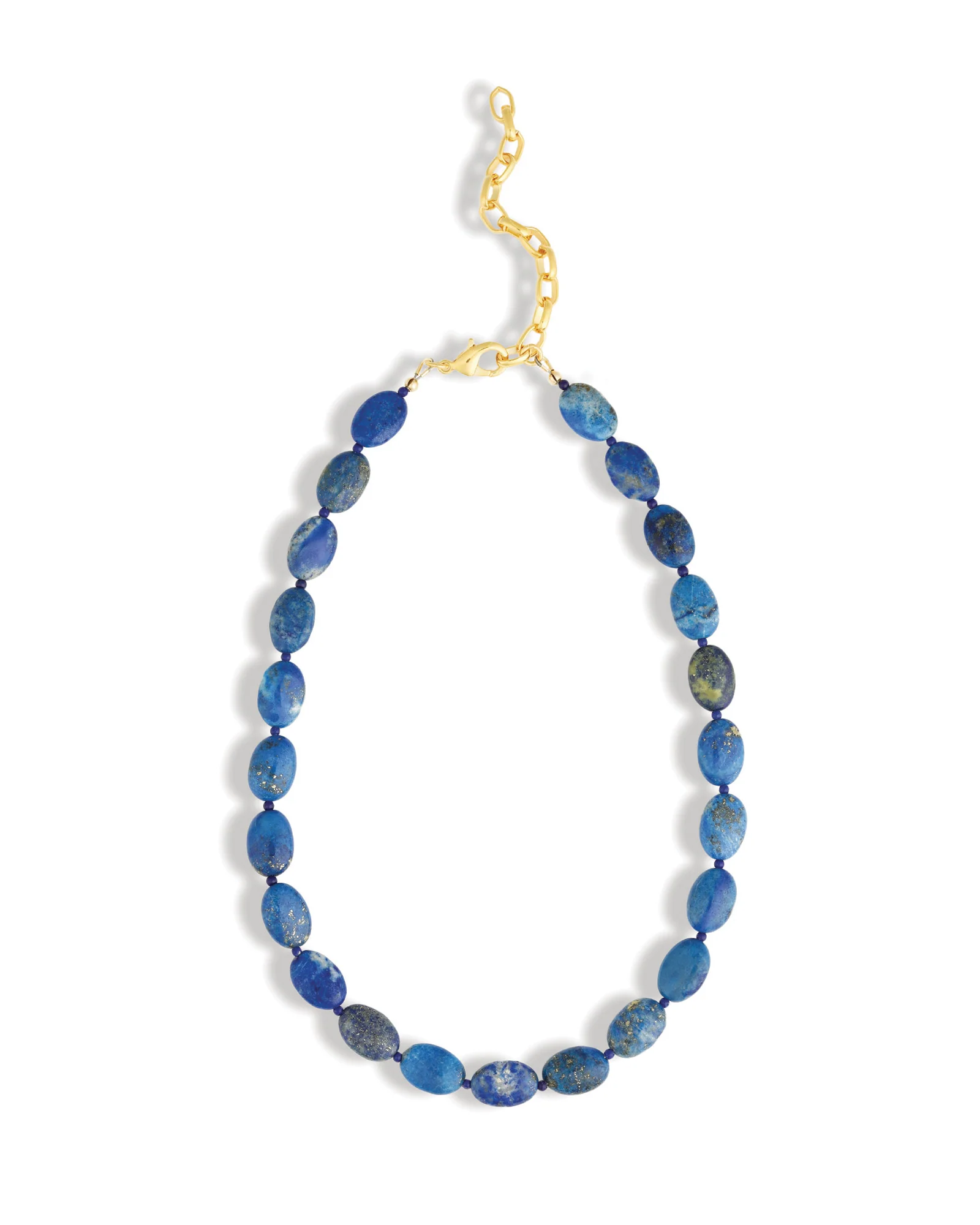 Lapis Oval Beaded Necklace - Image 3