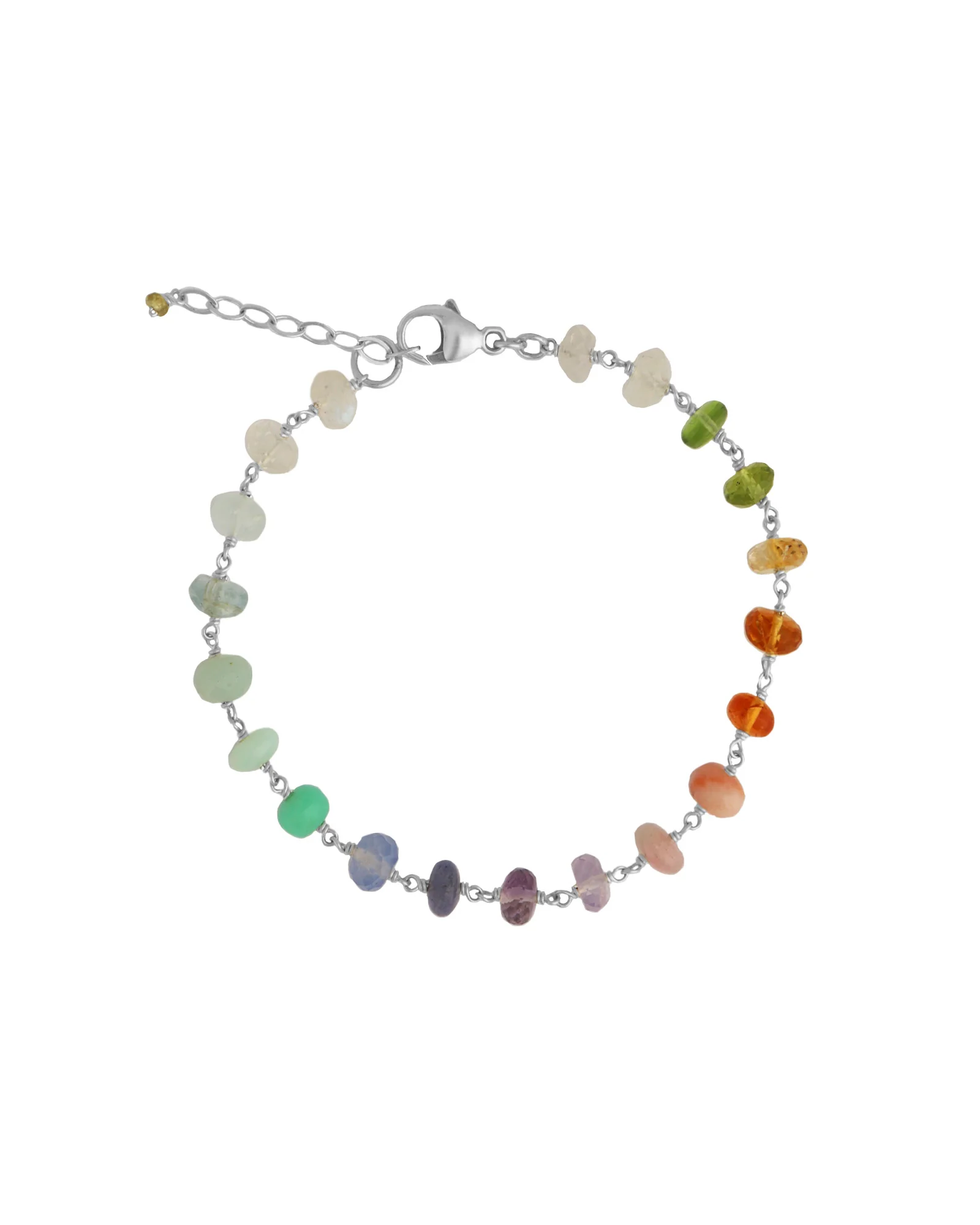 Mixed Stone Chain Bracelet