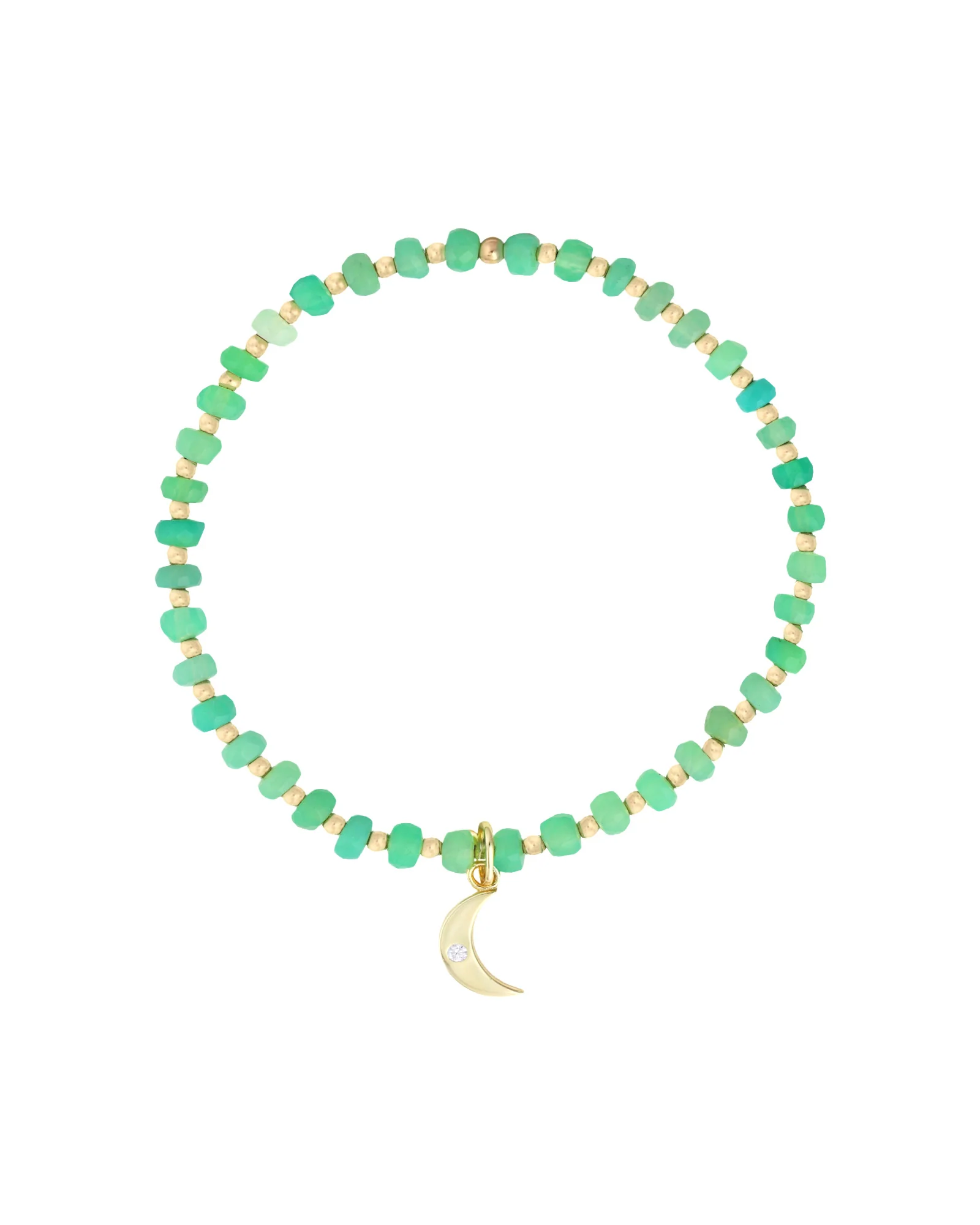 Moon Charm Beaded Bracelet