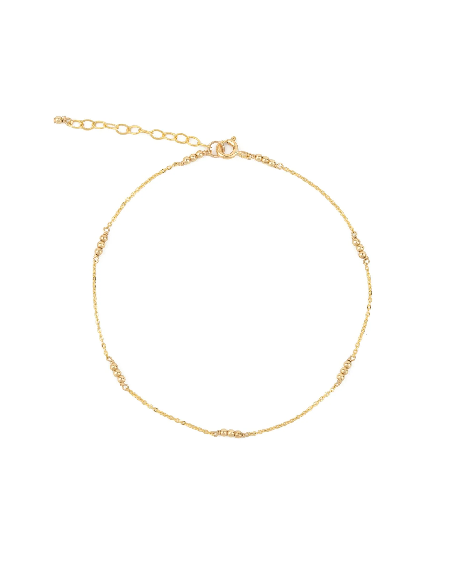 3 Bead Station Anklet