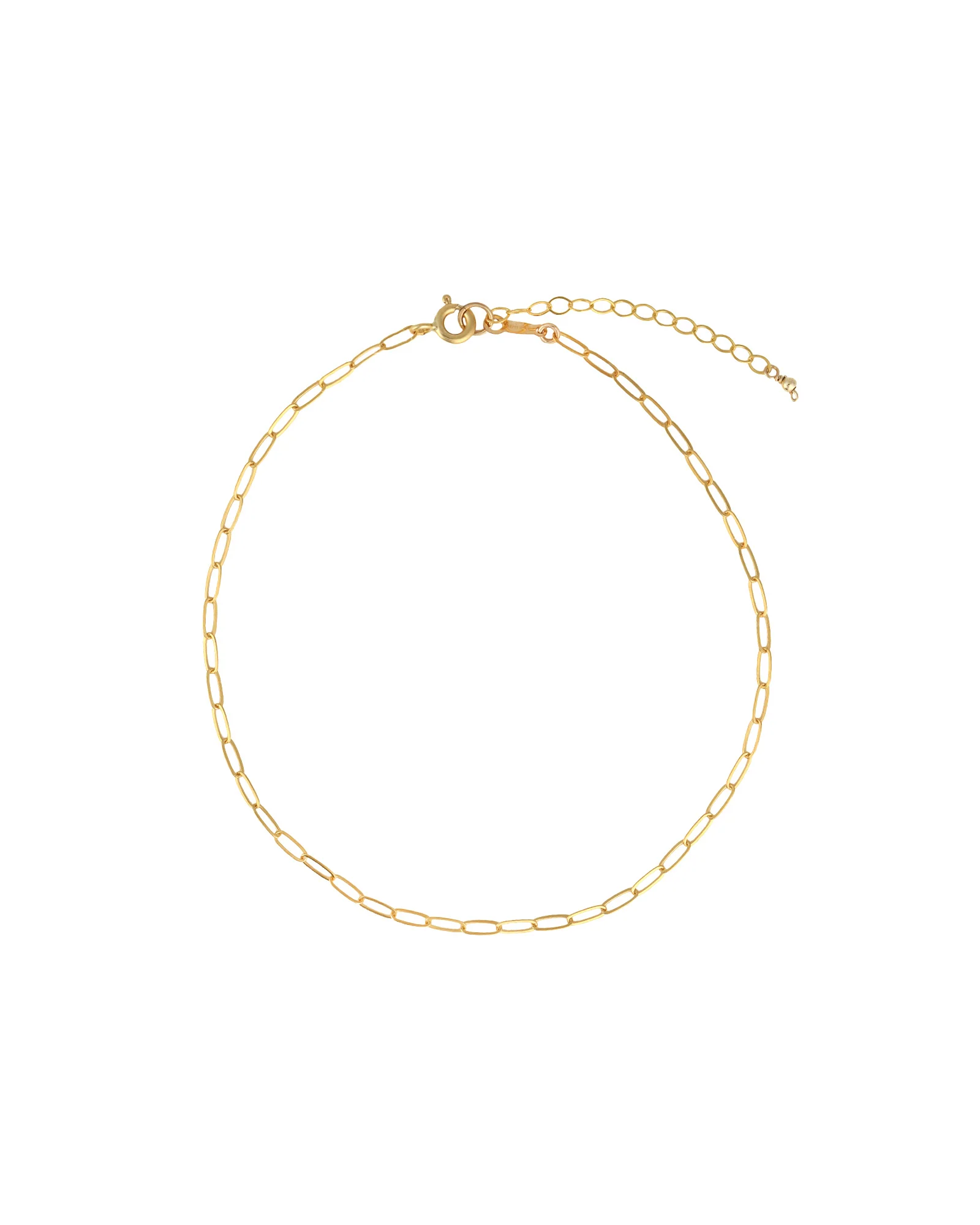 Paperclip Chain Anklet | XS