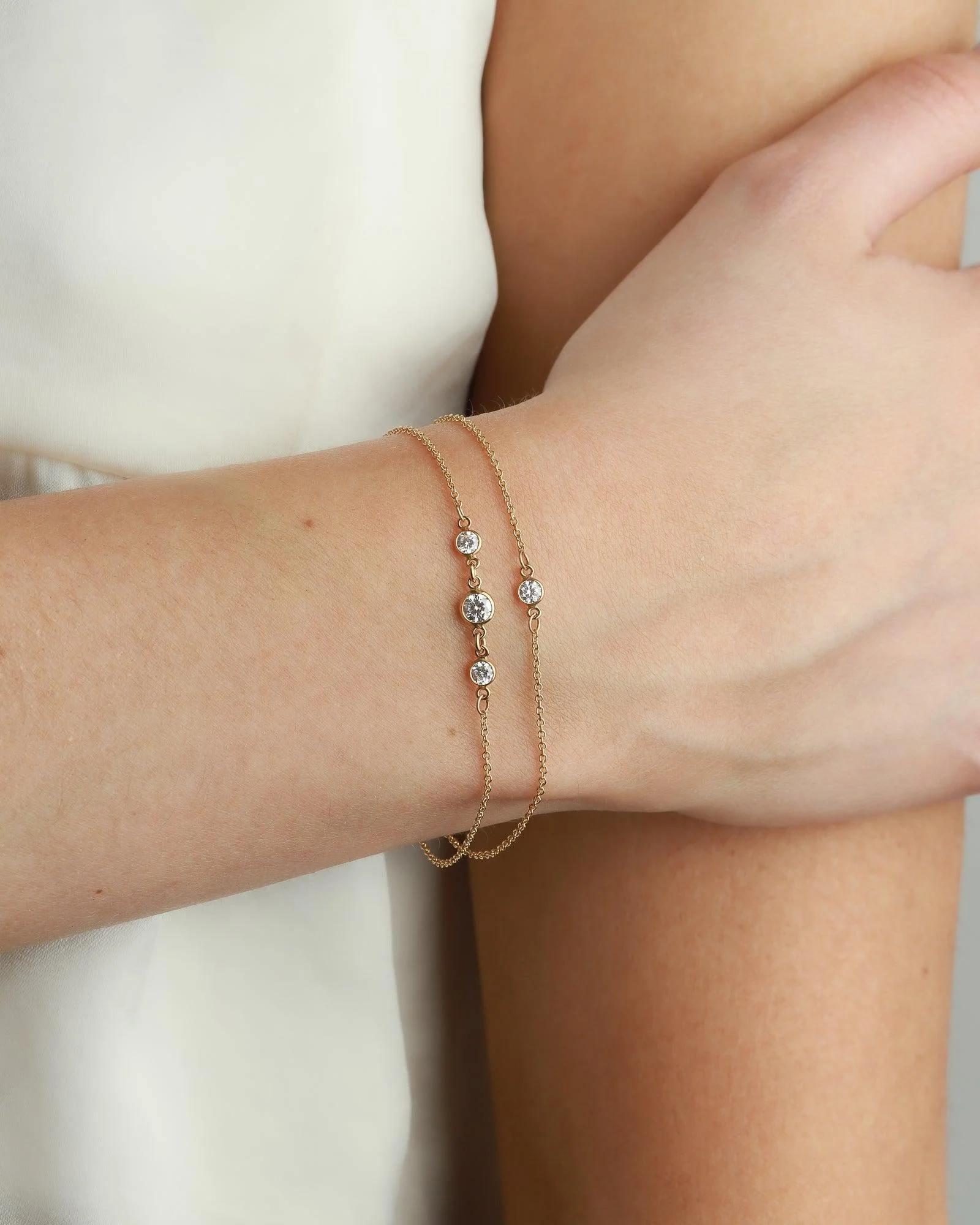 Three Graduated CZ Bracelet - Image 3