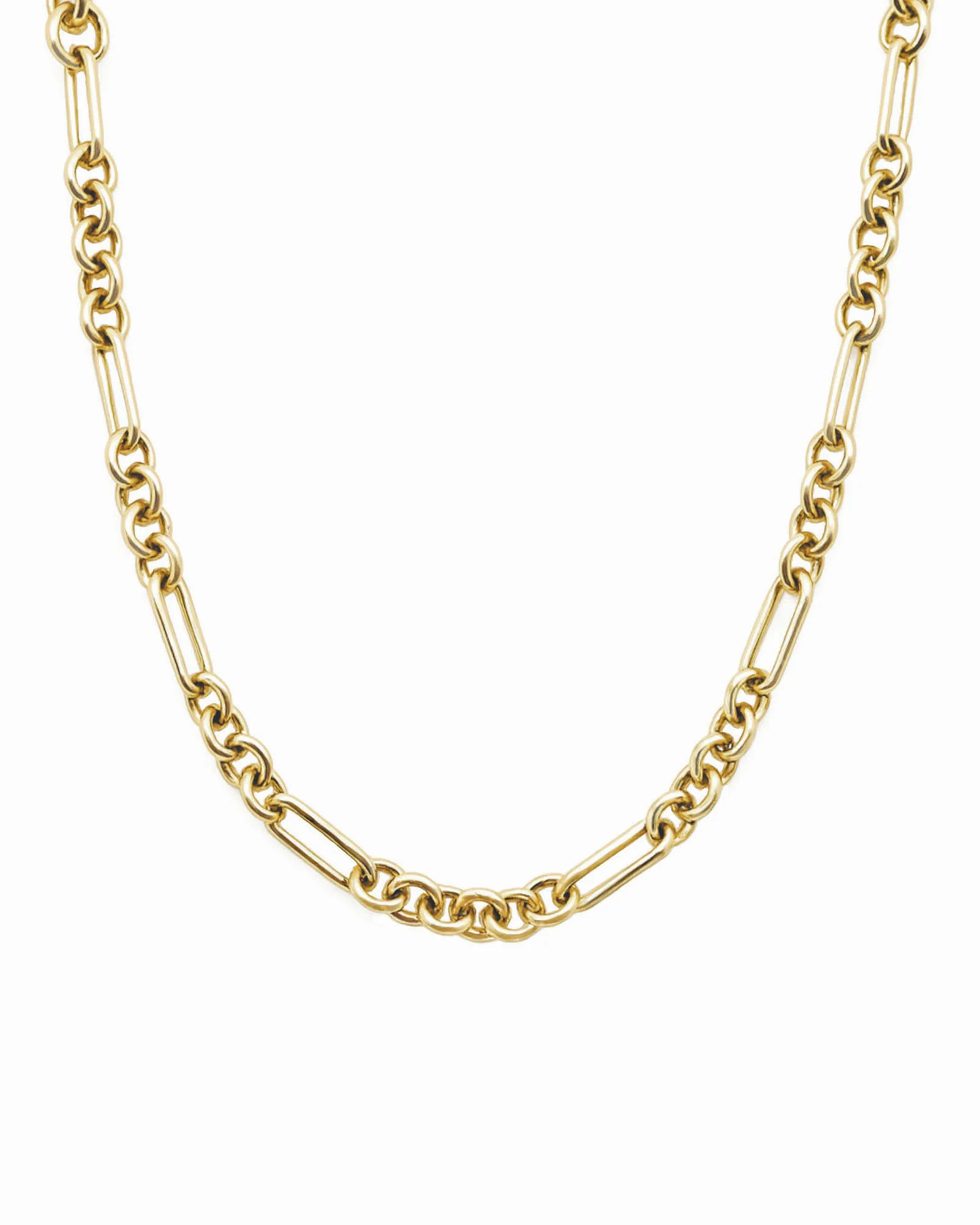 Sculpted Oval Chain Necklace