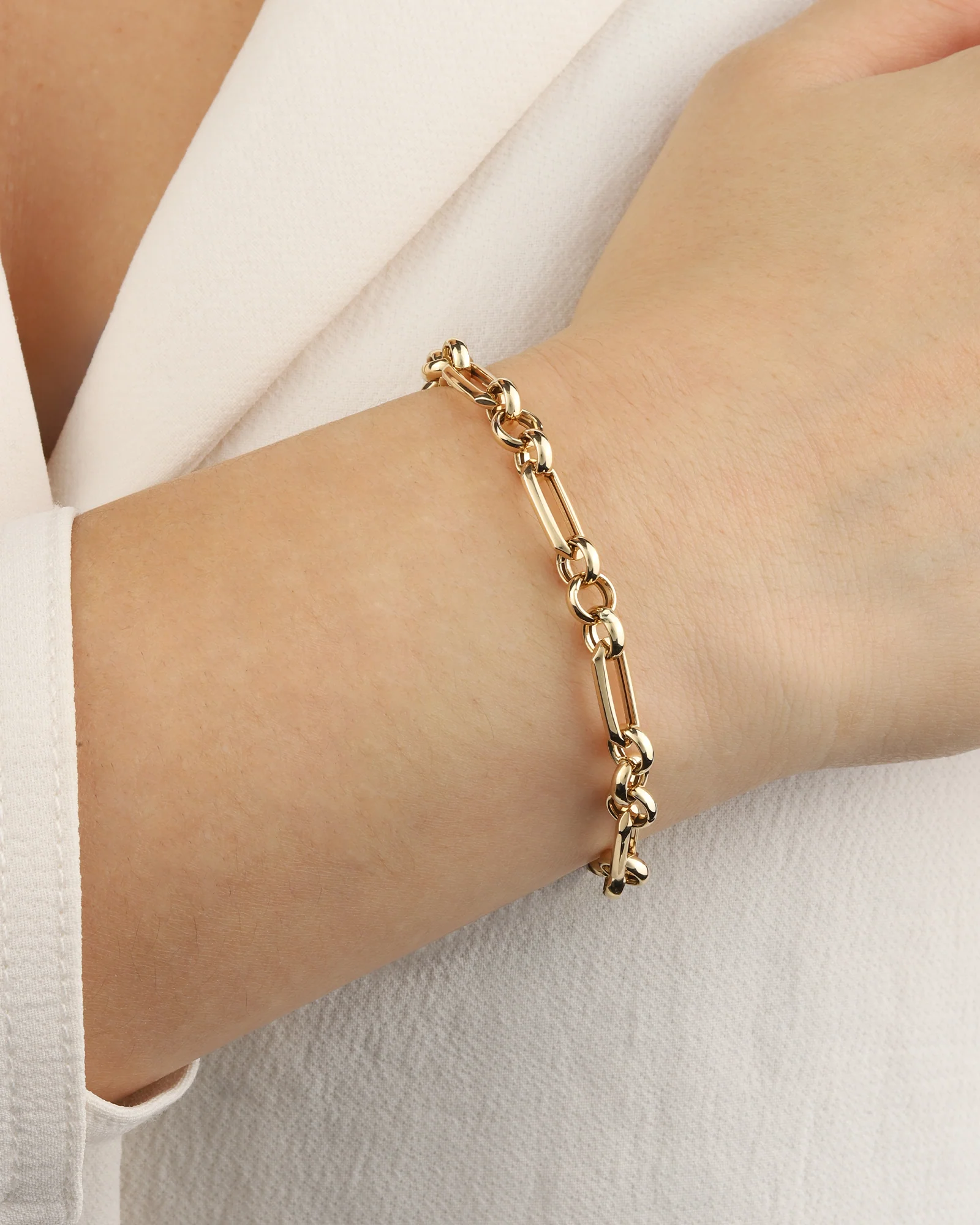 Layered Link Chain Bracelet - Image 2