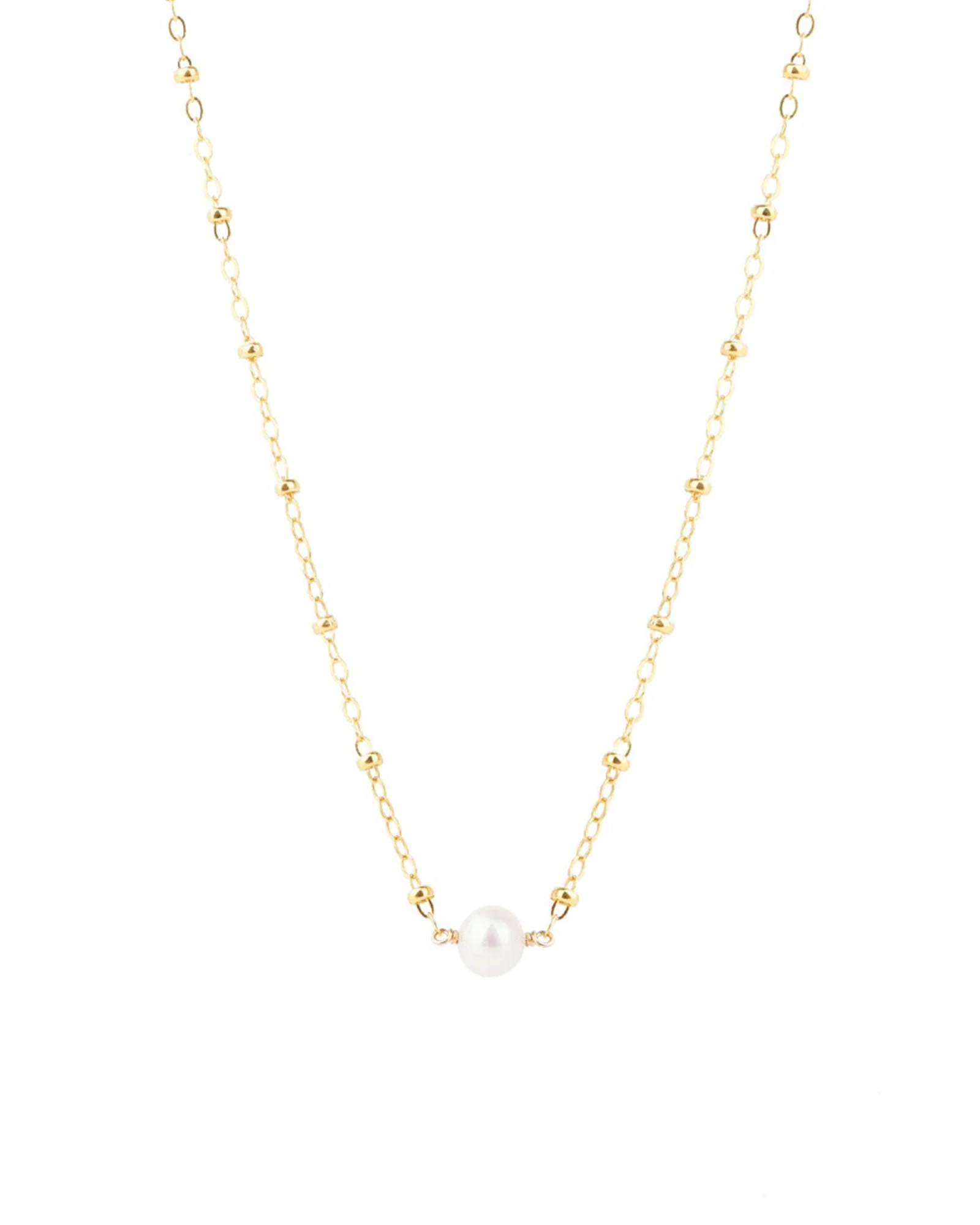 E/W Pearl Satellite Necklace