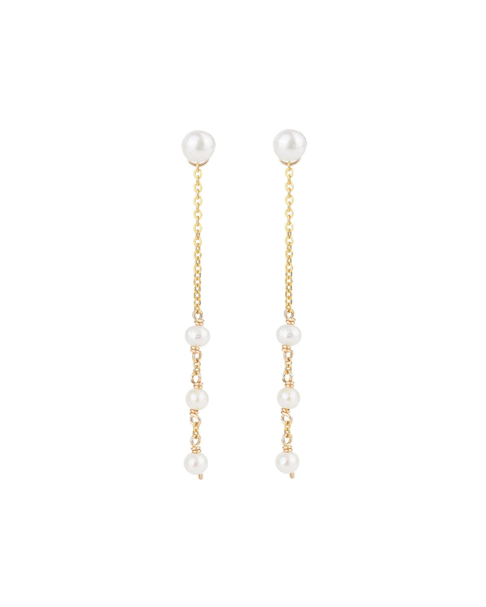 Three Drop Pearl Studs