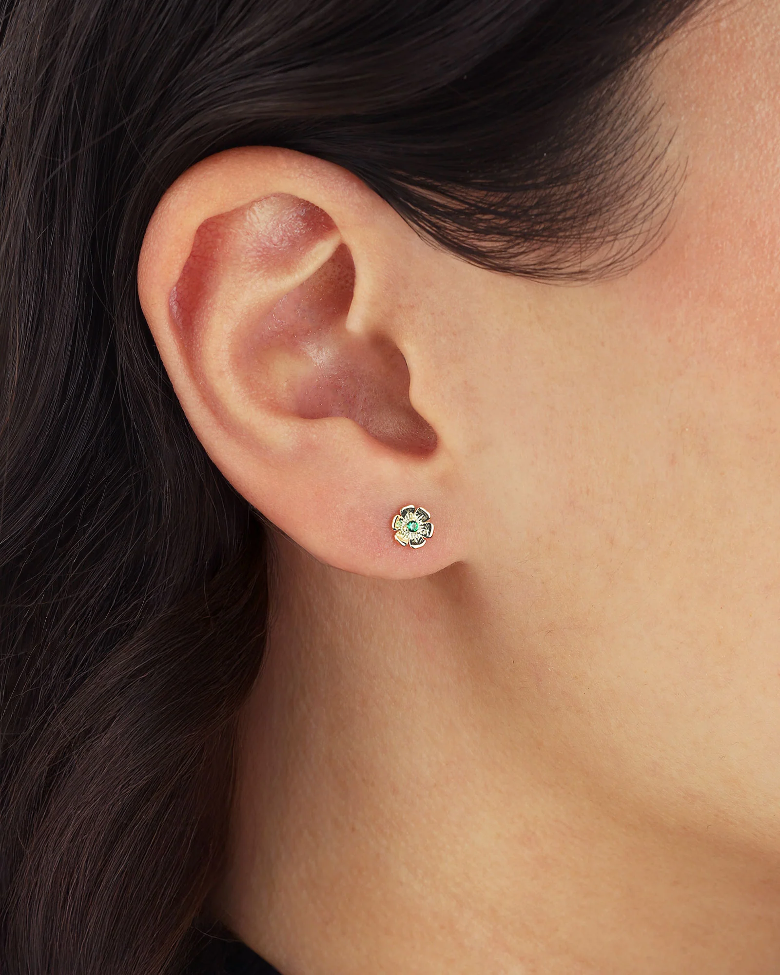 Birthstone Flower Single Stud - Image 2