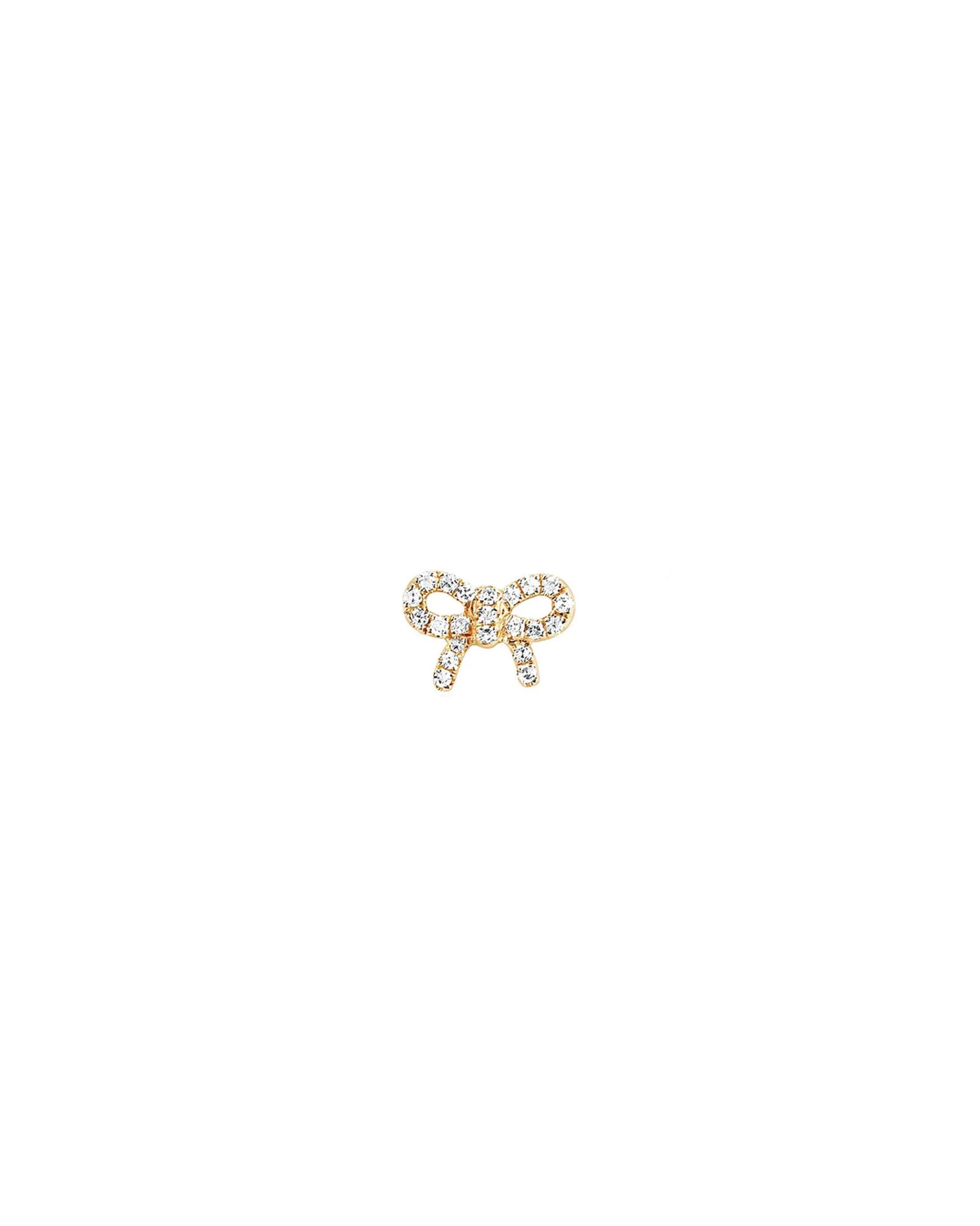 Bow Pavé Single Stud