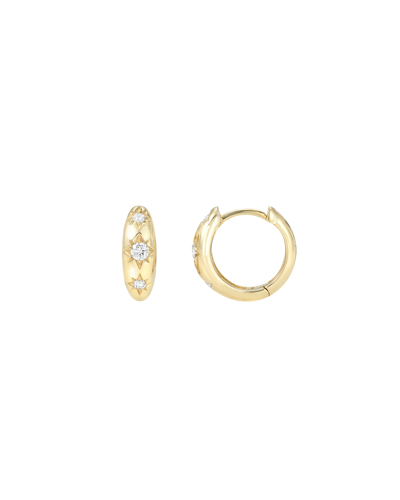 Celestial CZ Dome Huggies I 12mm