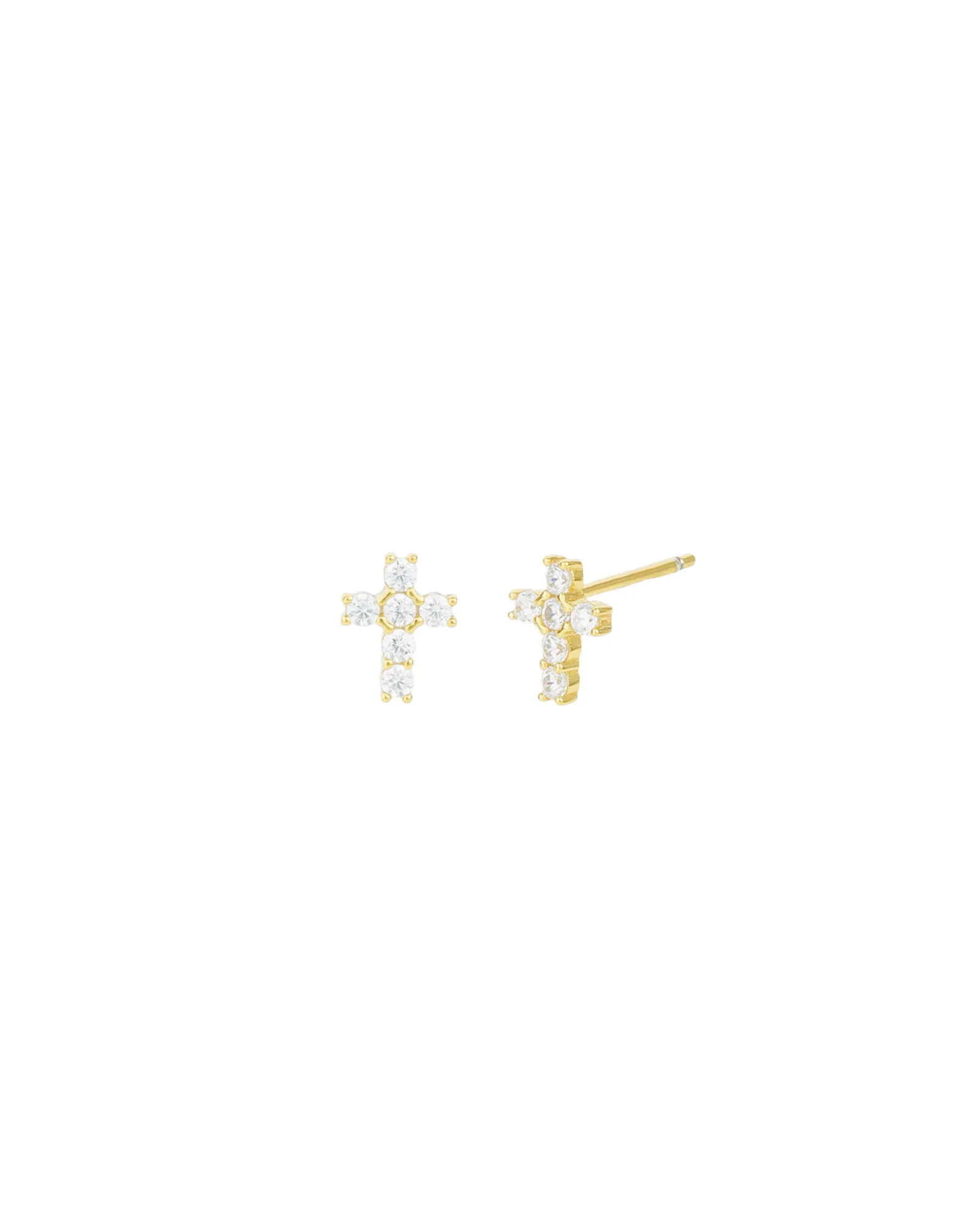 Cross CZ Studs