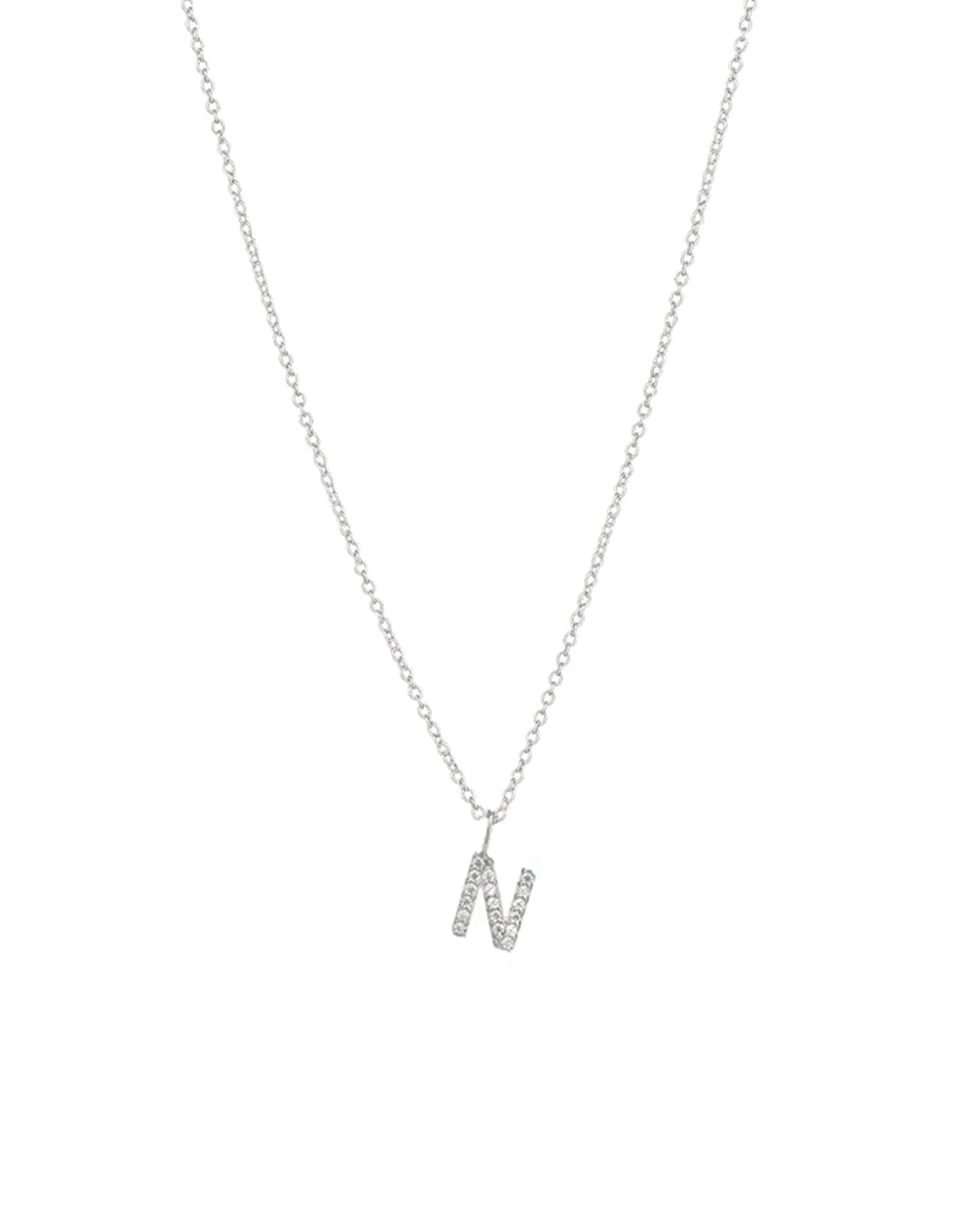CZ Initial Necklace - Image 10