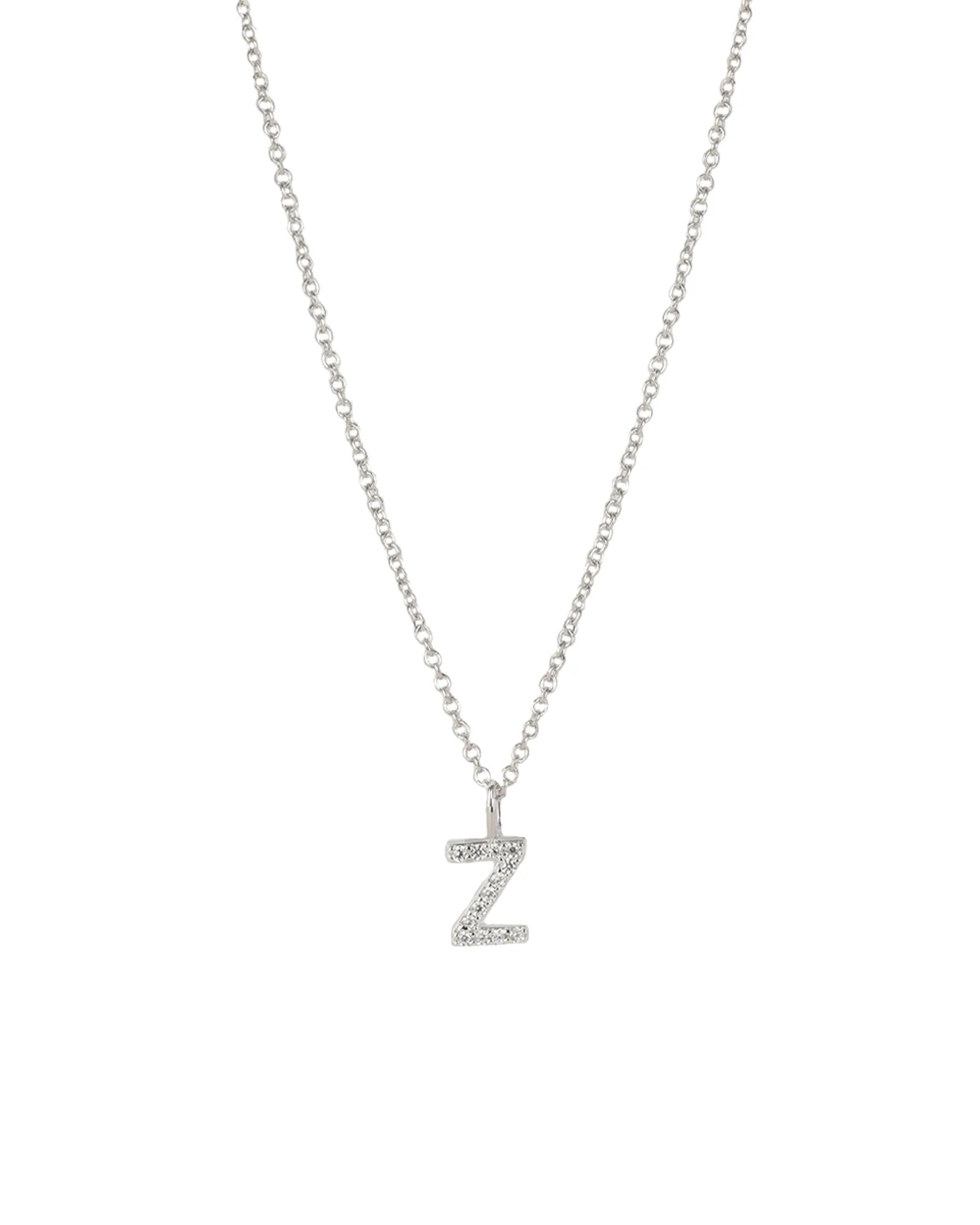 CZ Initial Necklace - Image 19