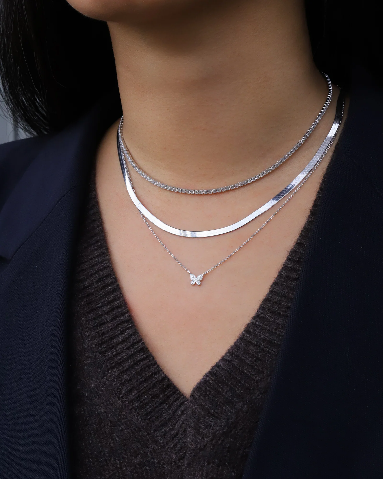 CZ Tennis Necklace | 2mm - Image 2