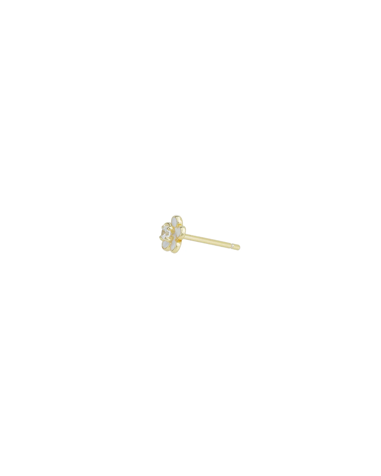 Daisy Stone Enamel Single Stud - Image 3