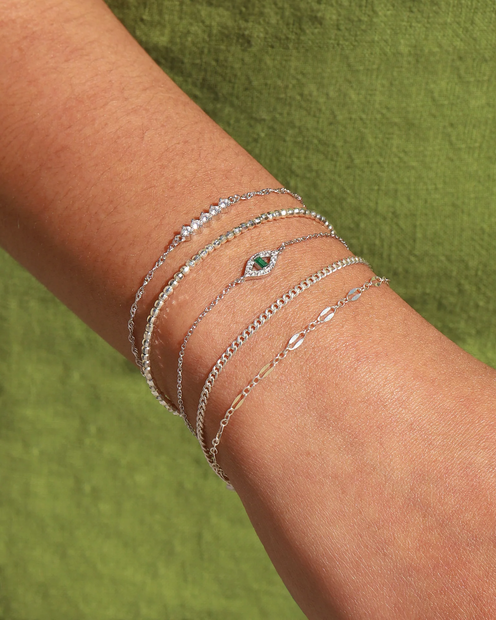 Emerald Cut Evil Eye Bracelet - Image 2