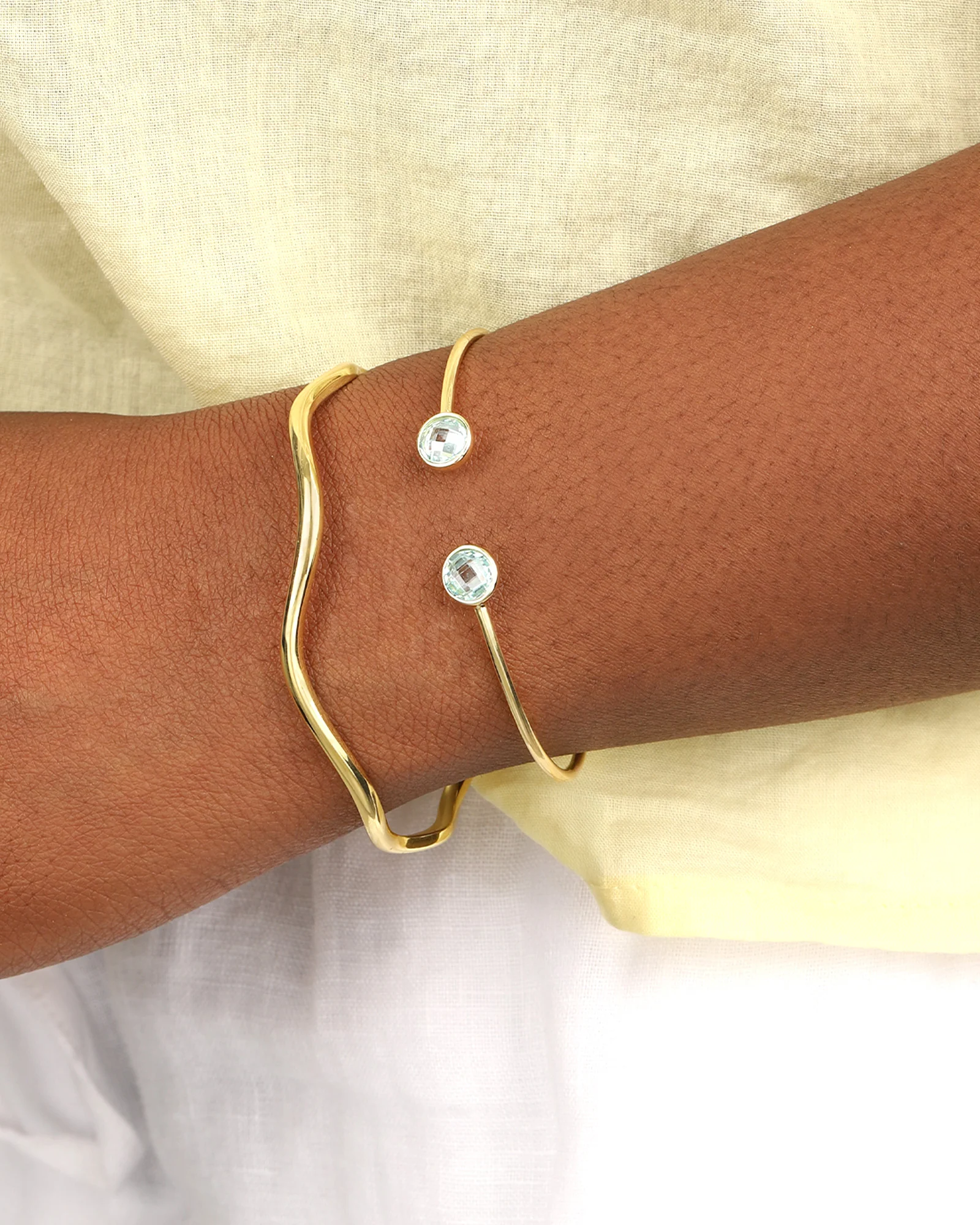 Duo CZ Round Cuff - Image 2