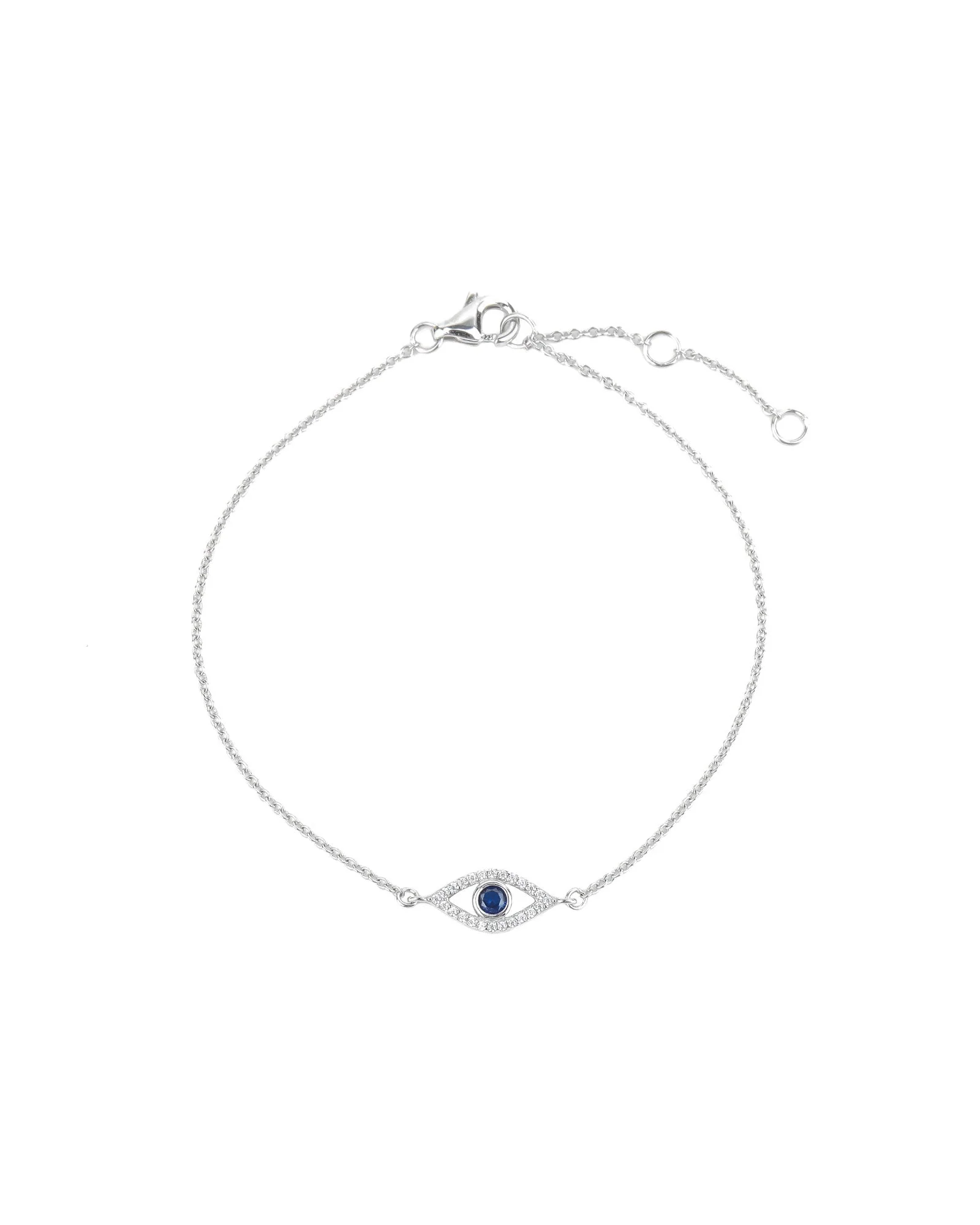 Evil Eye Open CZ Bracelet